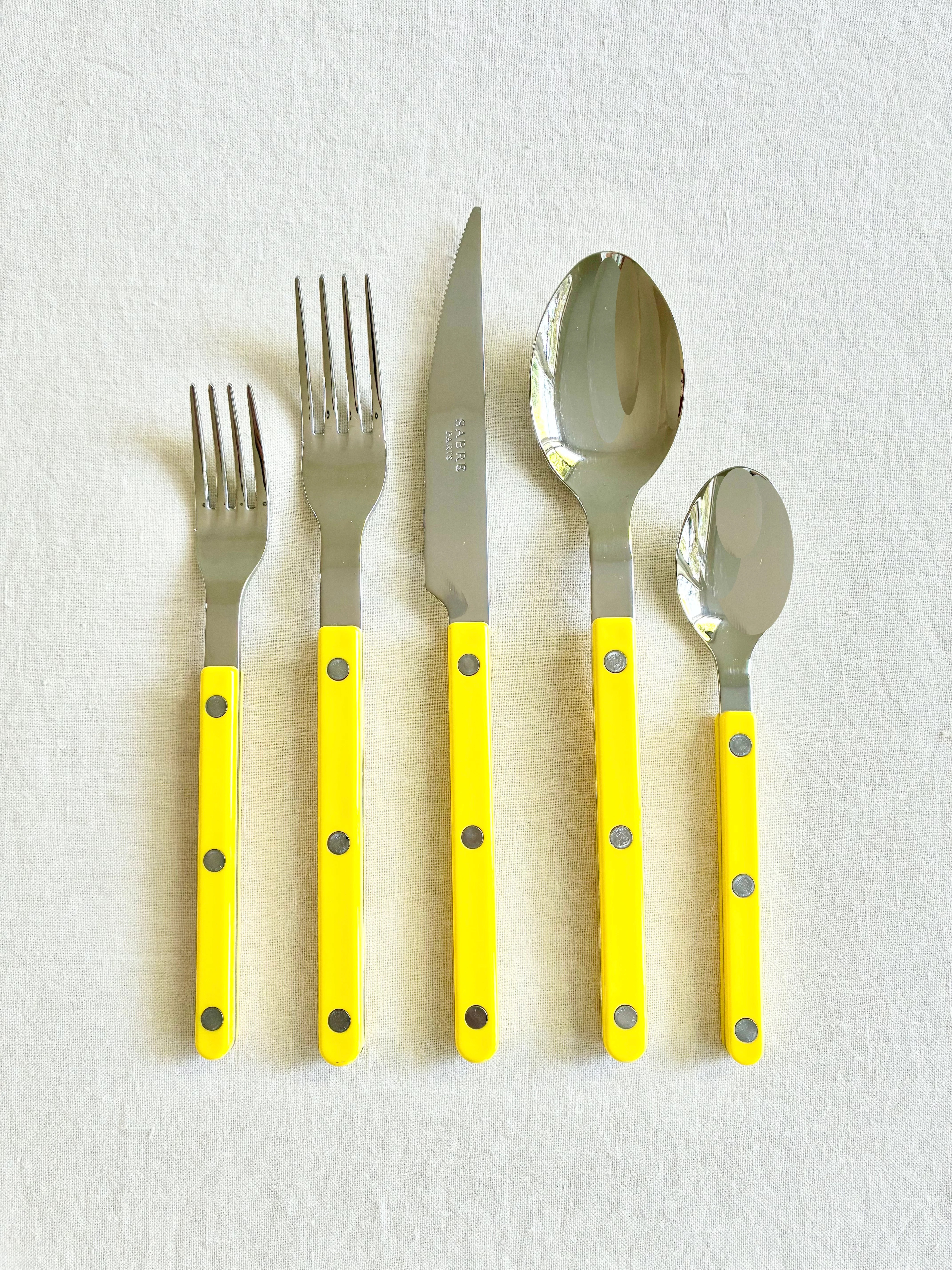Bistro Yellow Flatware - 5 piece set