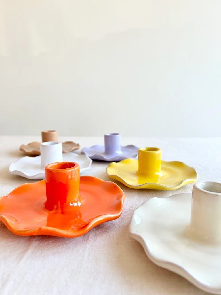 Demi Ruffle Candleholder - Lavender - Image 3