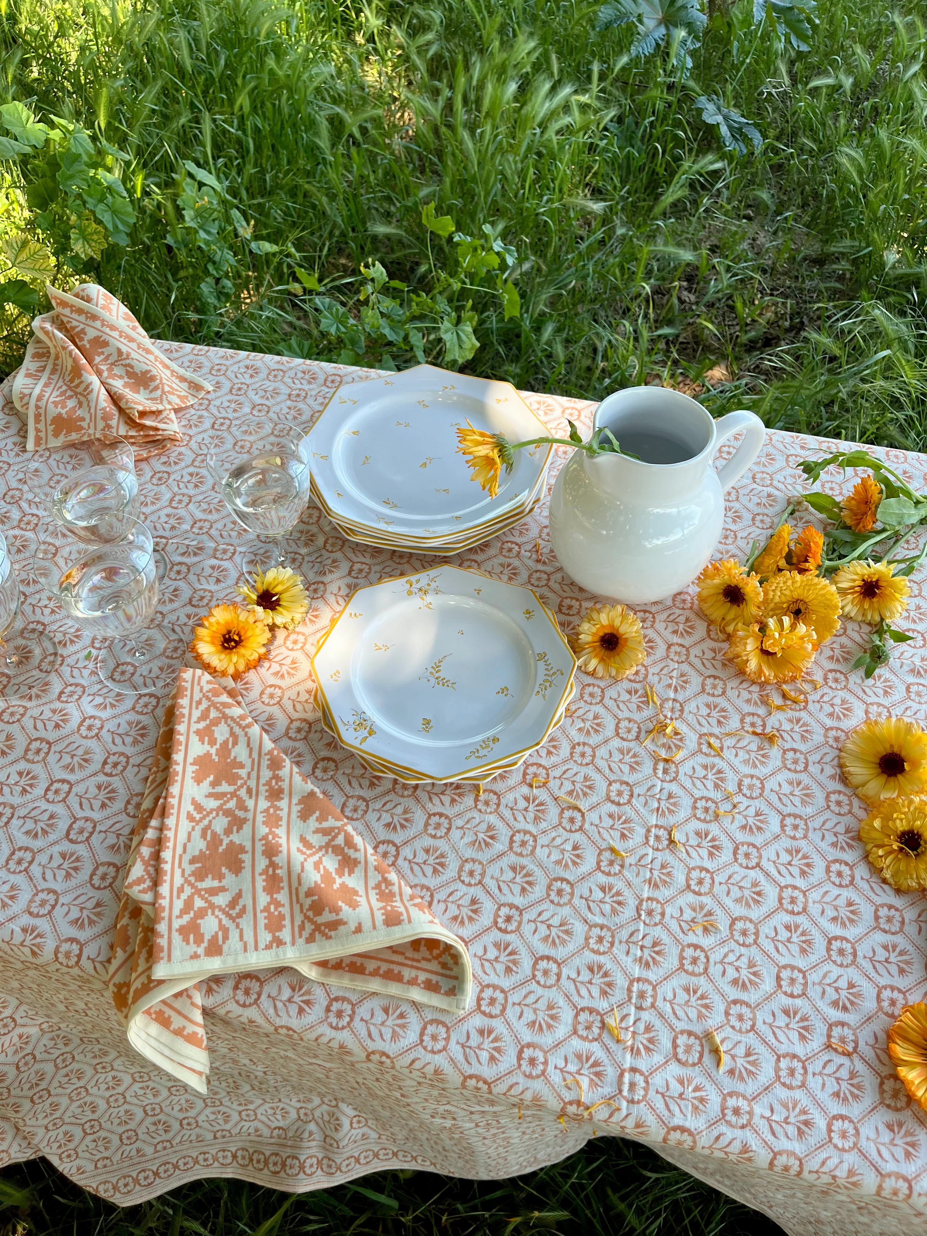 Dentelle Domino Tablecloth - Terra - Image 3