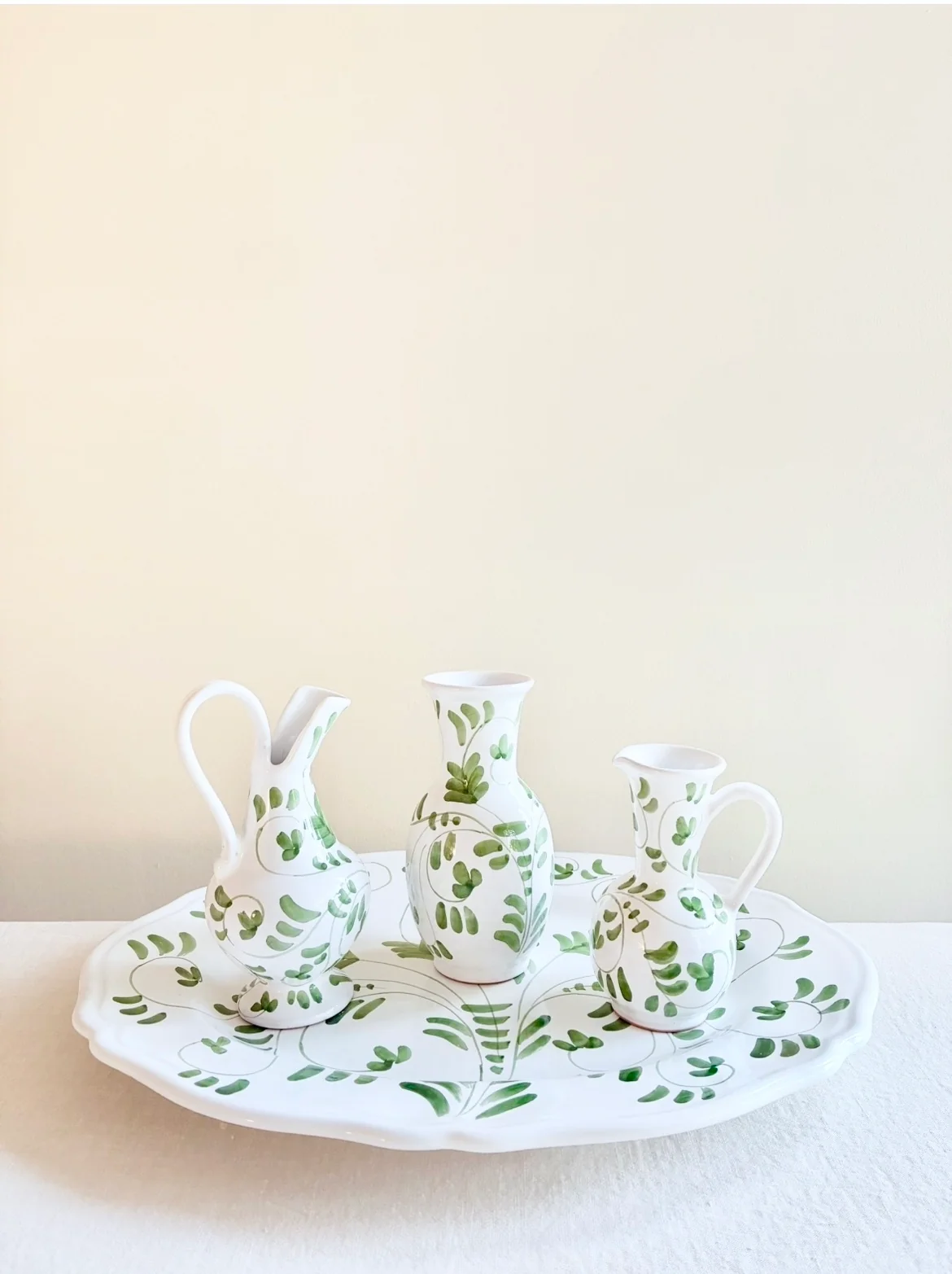 Fresco Platter - White & Emerald - Image 2