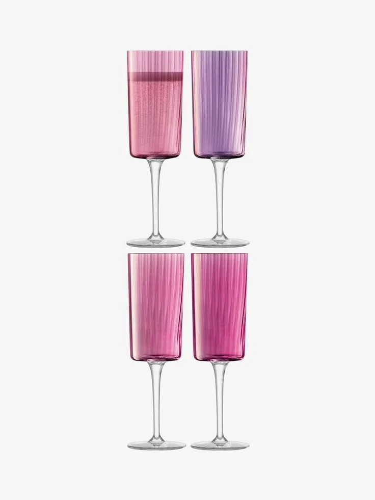 Gems Champagne Flute - Garnet S/4