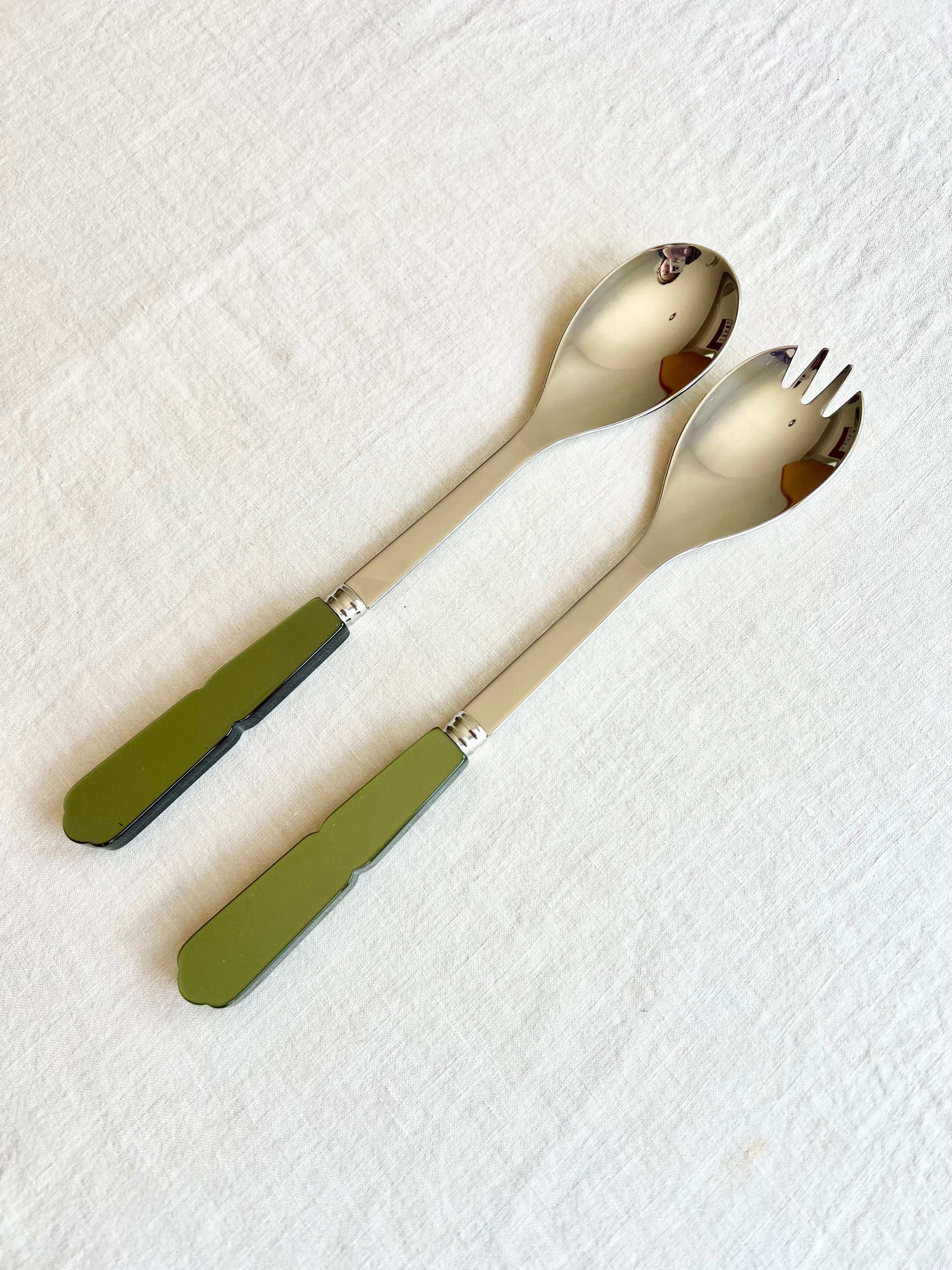 Gustave Salad Server Set - Peridot - Image 2