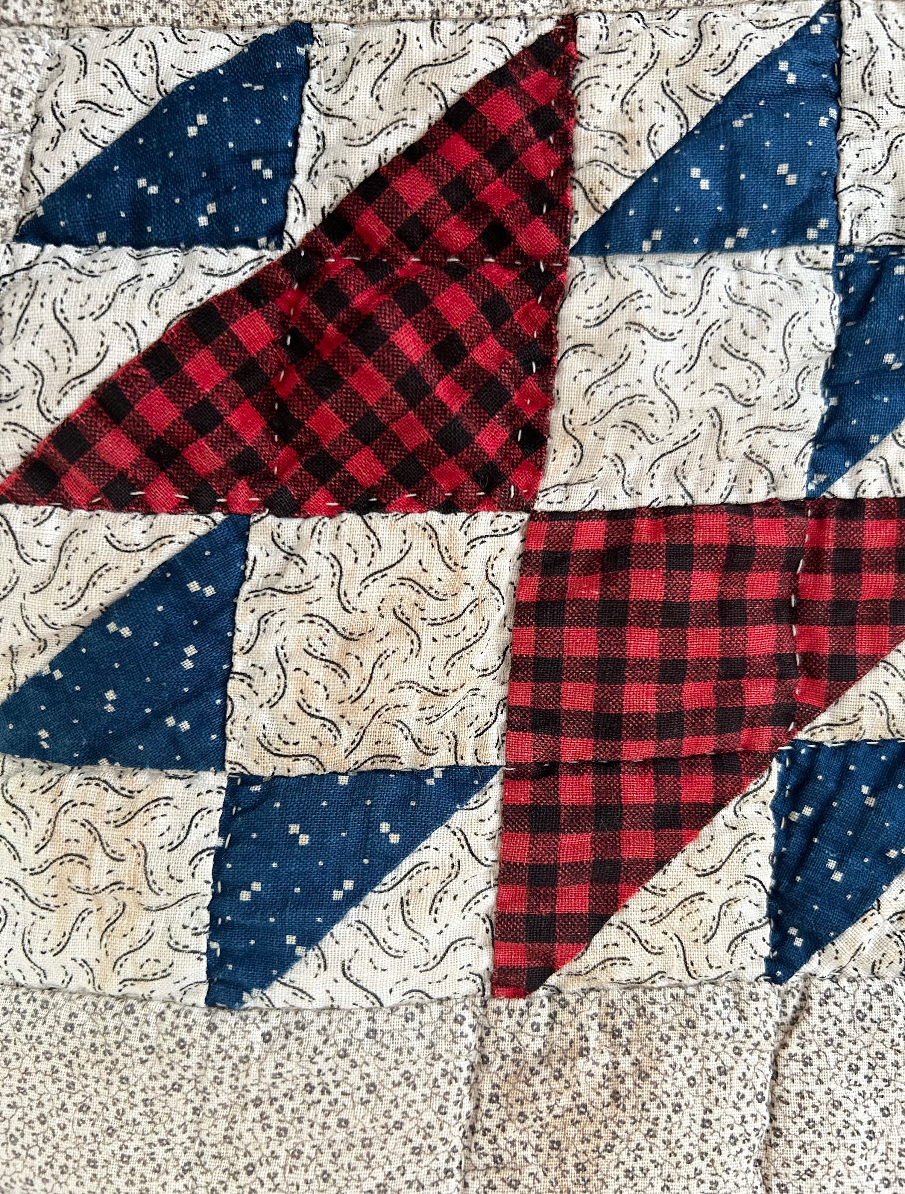 Historic Fox & Geese Quilt 1880's - Image 8