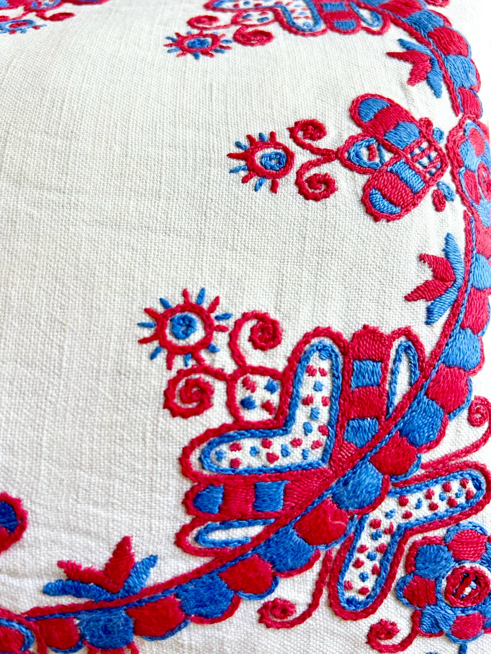 Historic Romanian Embroidered Pillow - Image 3