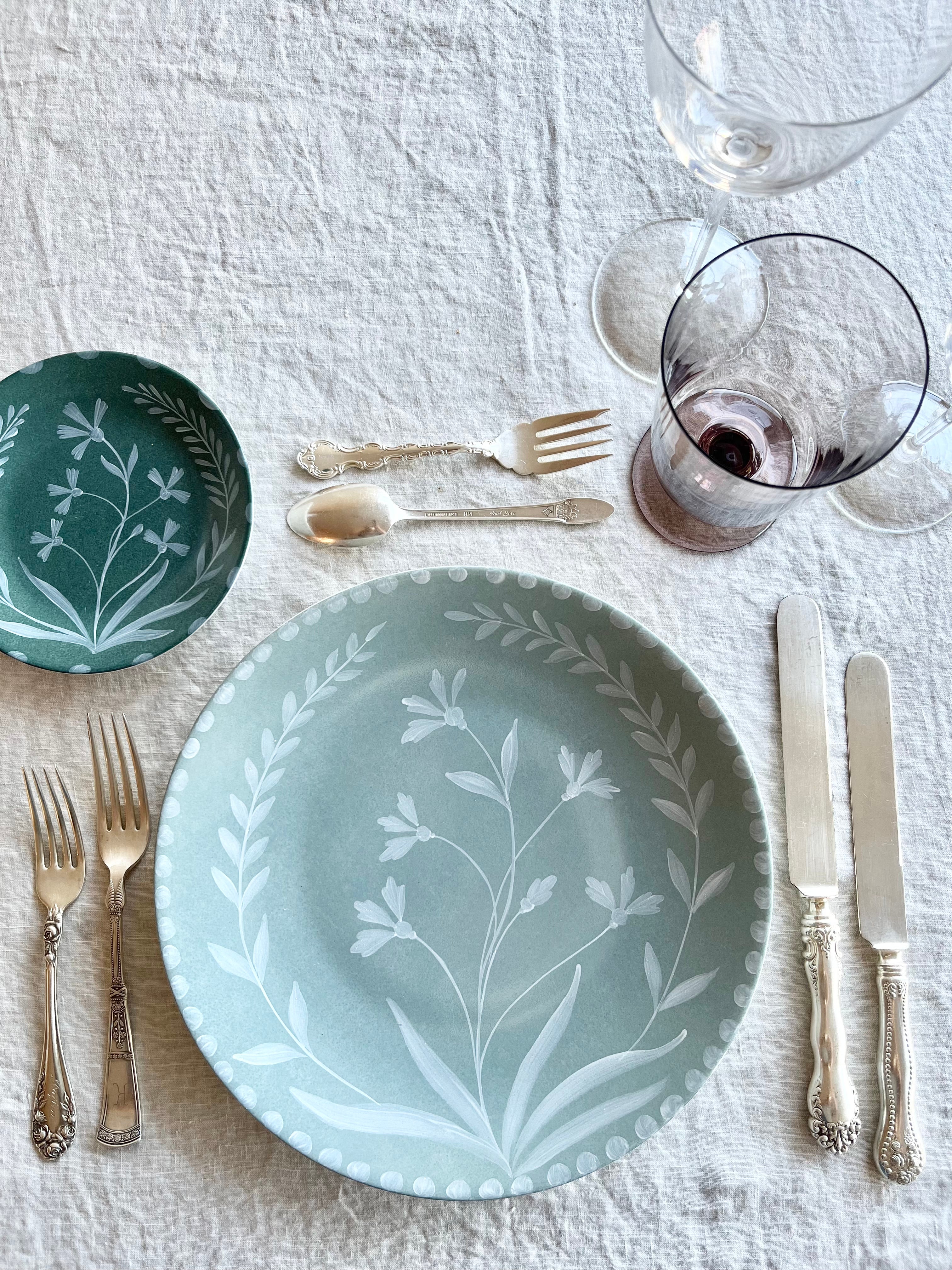 PRE-ORDER - Jade Bloom Bread Plate - S/4 - Image 4