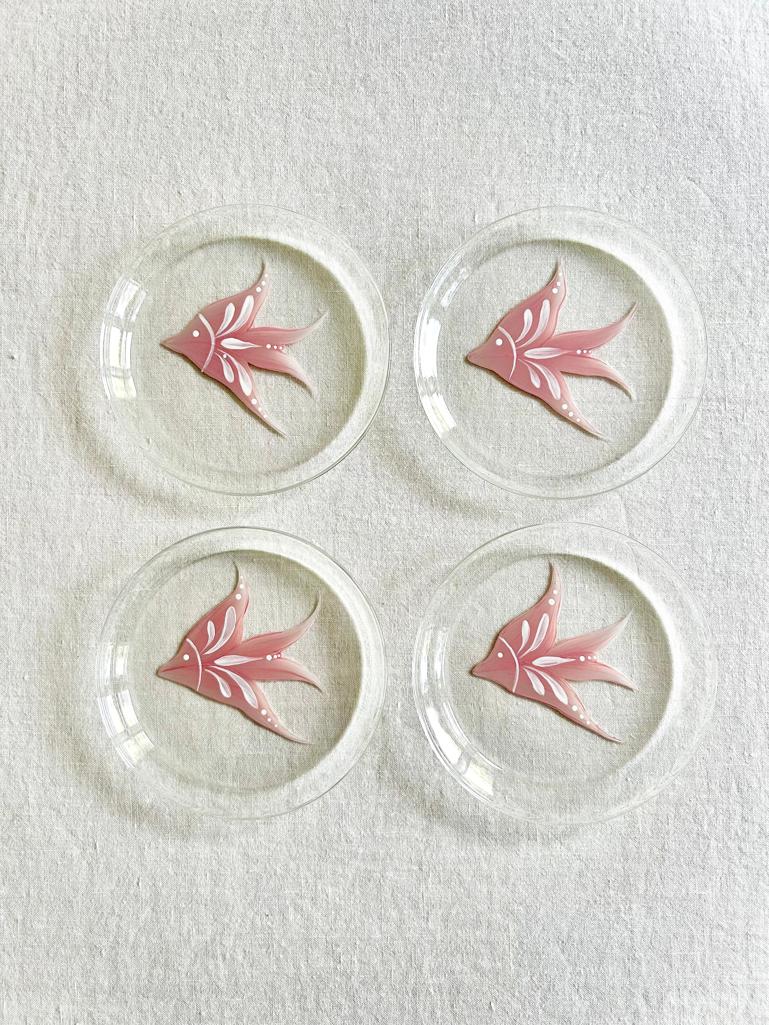 La Playa Bread Plate / Coasters  S/4 - Pink