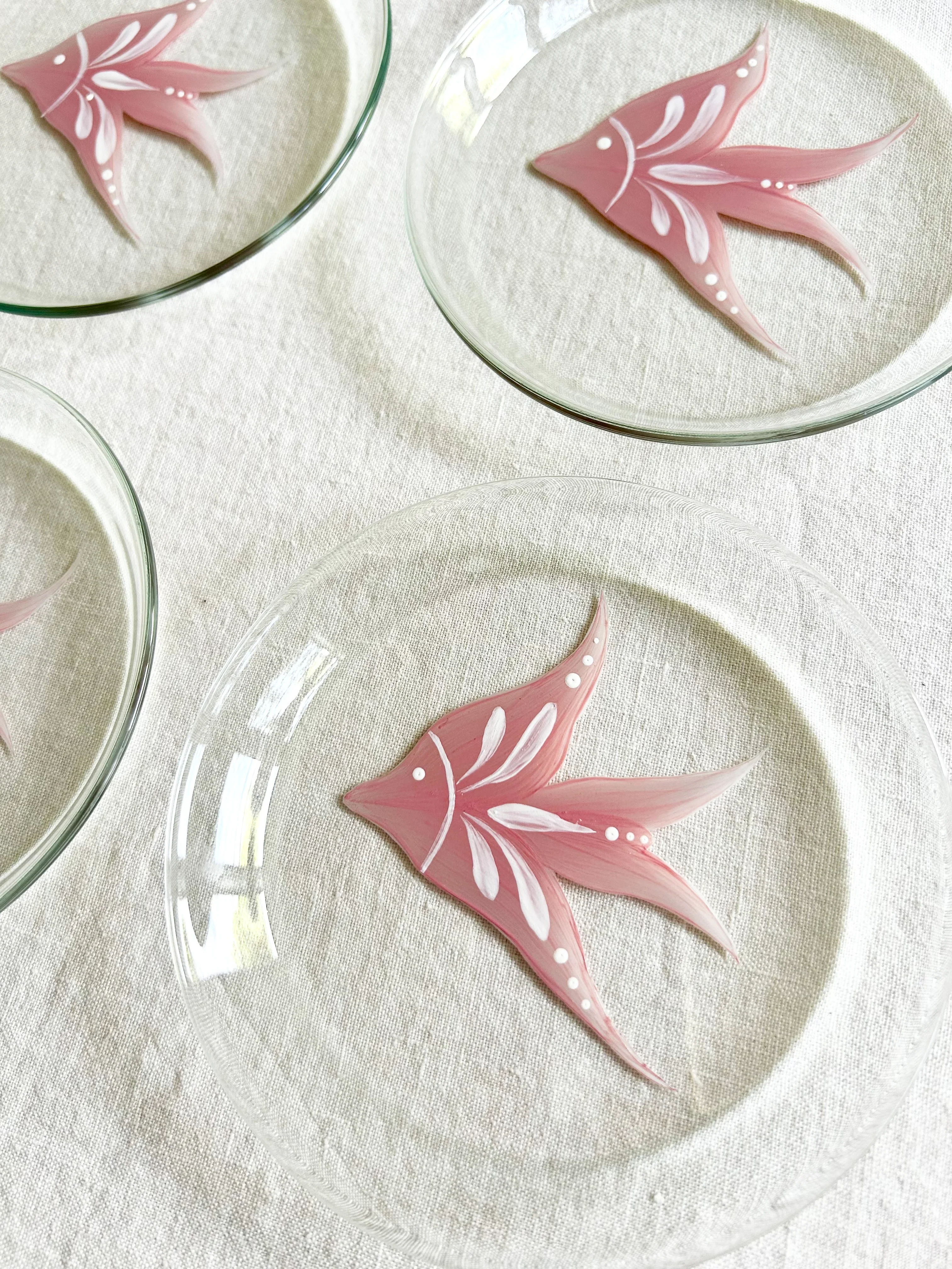 La Playa Bread Plate / Coasters  S/4 - Pink - Image 2