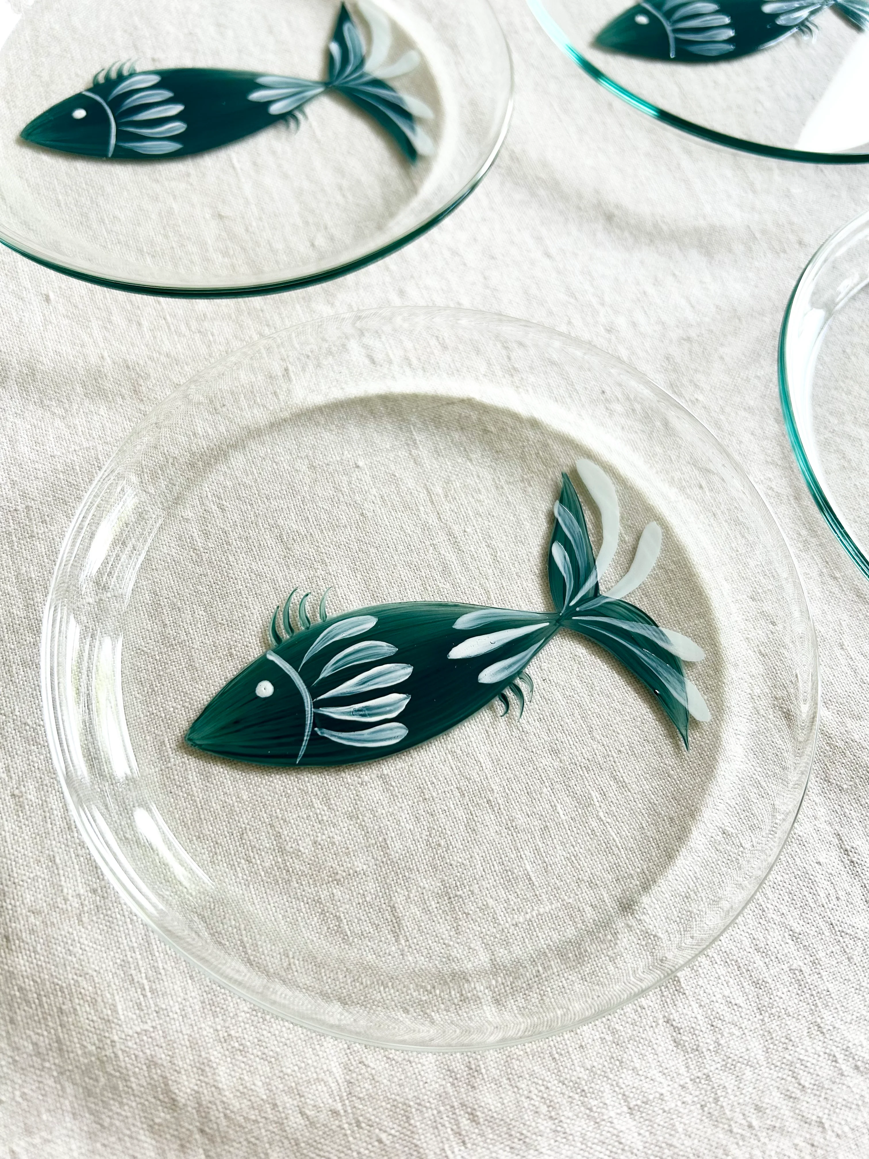 La Playa Bread Plate / Coasters S/4 - Teal - Image 2