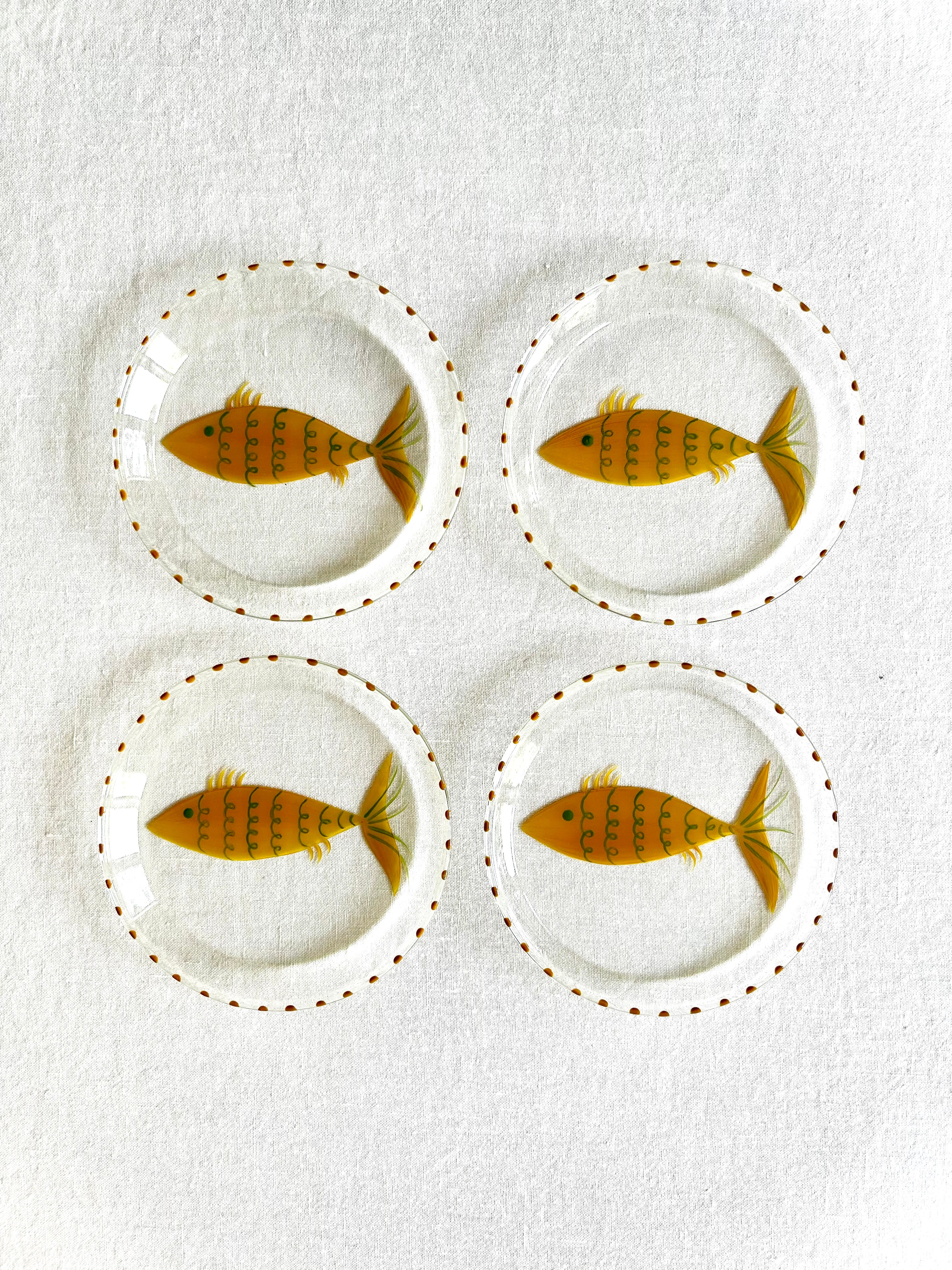 La Playa Bread Plate / Coasters S/4 - Yellow