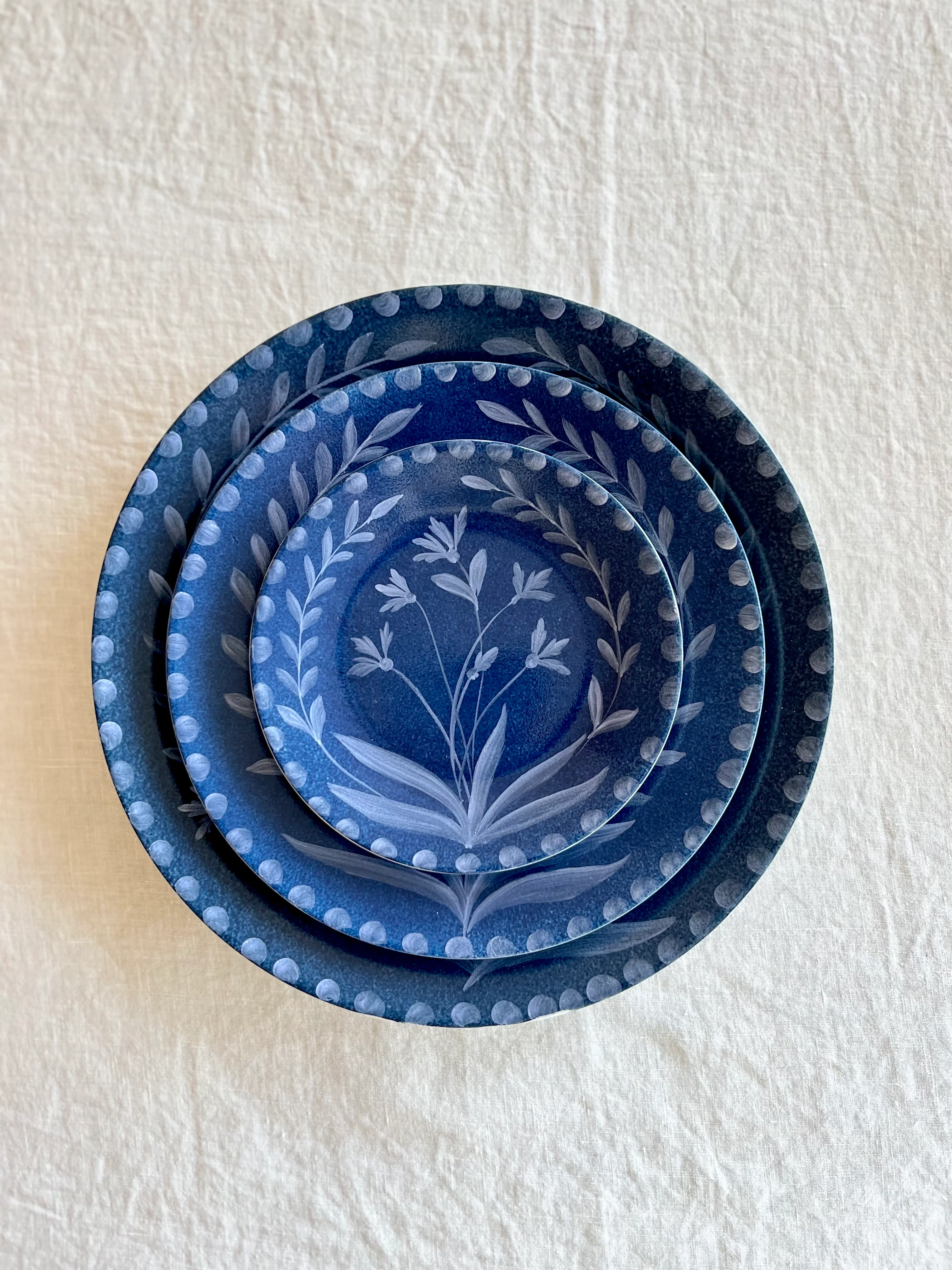 Lapis Bloom Bread Plate - S/4 - Image 3