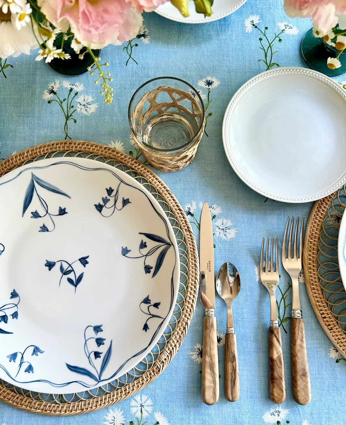 Louisa Cornflower Tablecloth - Delphinium - Image 6
