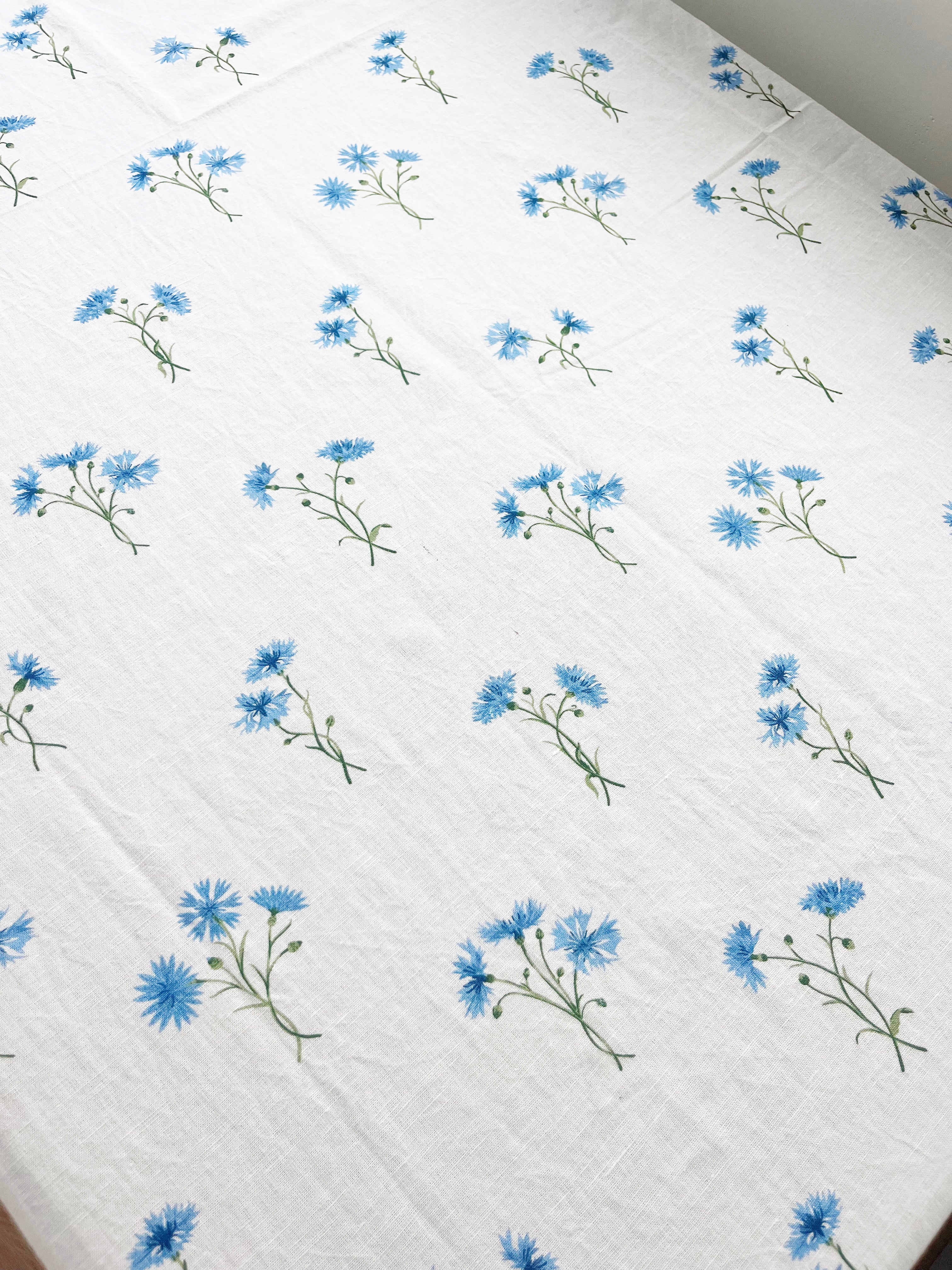Louisa Cornflower Tablecloth - Sky - Image 4