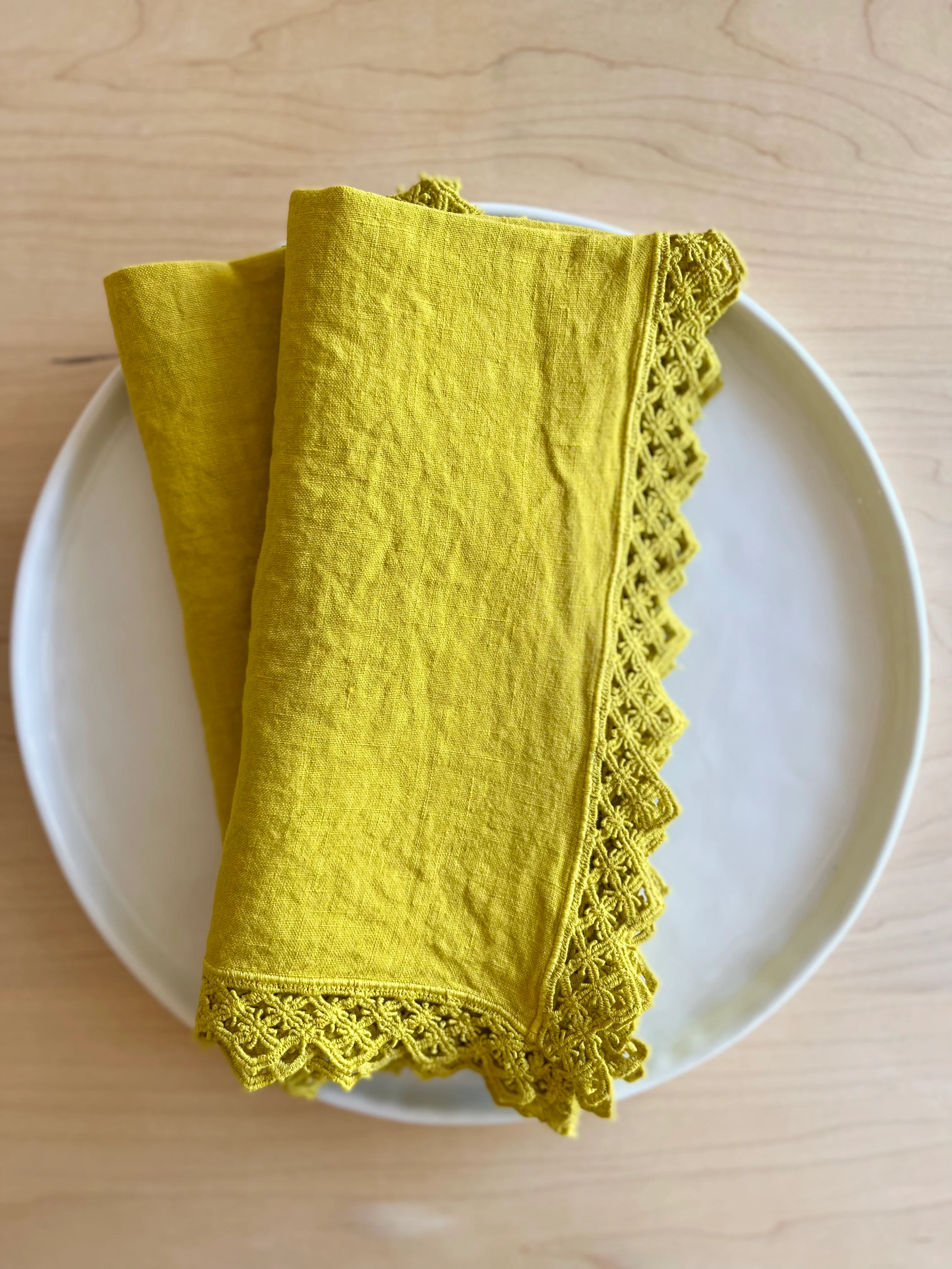 PRE-ORDER - Milano Macrame Napkins - Daffodil S/4 - Image 3