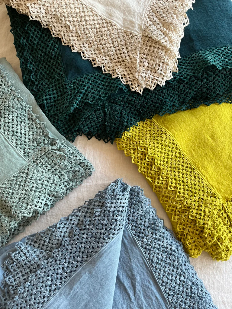 Milano Macrame Tablecloth 74 x 130" - Daffodil - Image 5