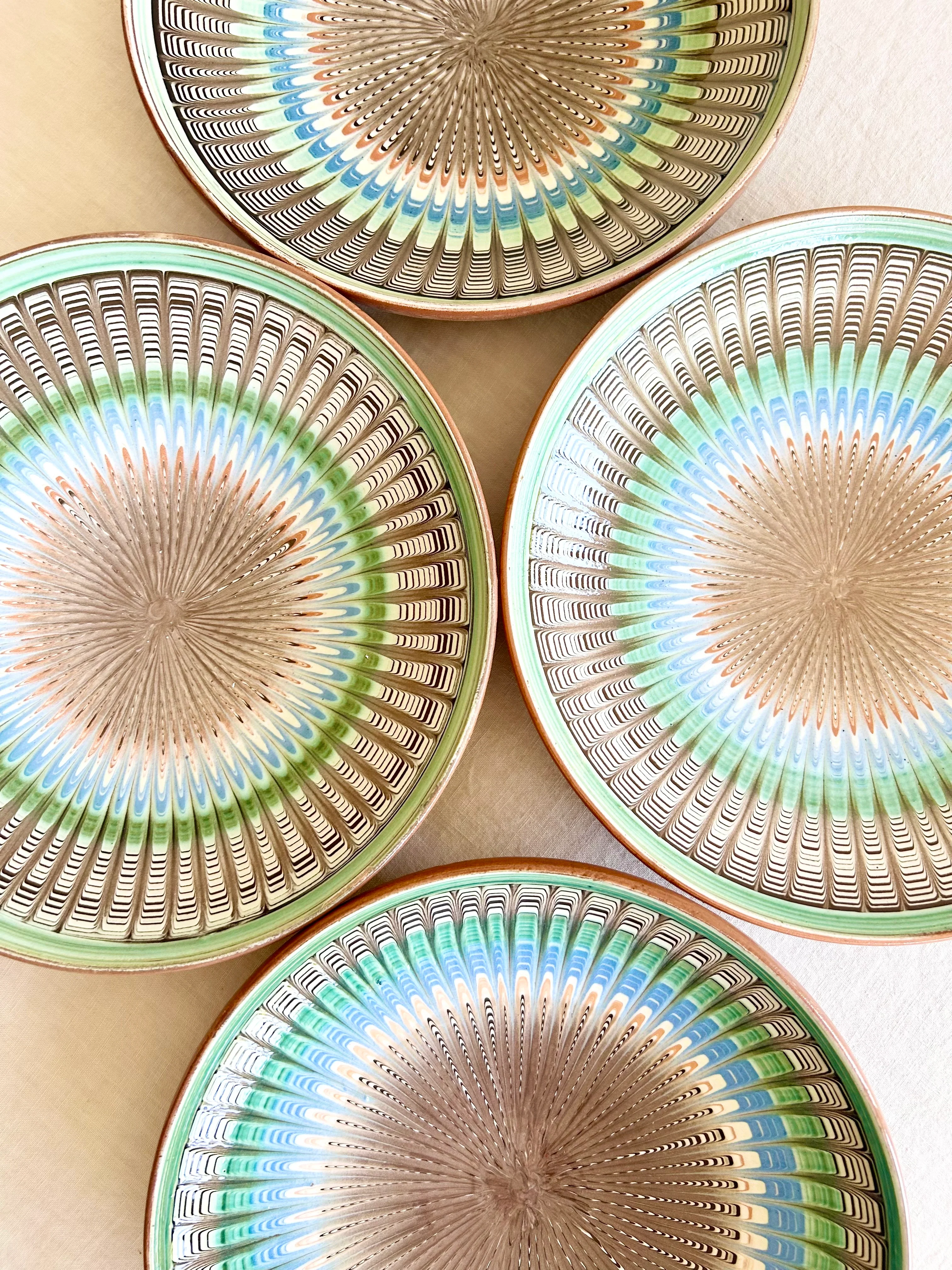 Peacock Deep Dinner Plate 9.5" - S/4 - Image 2