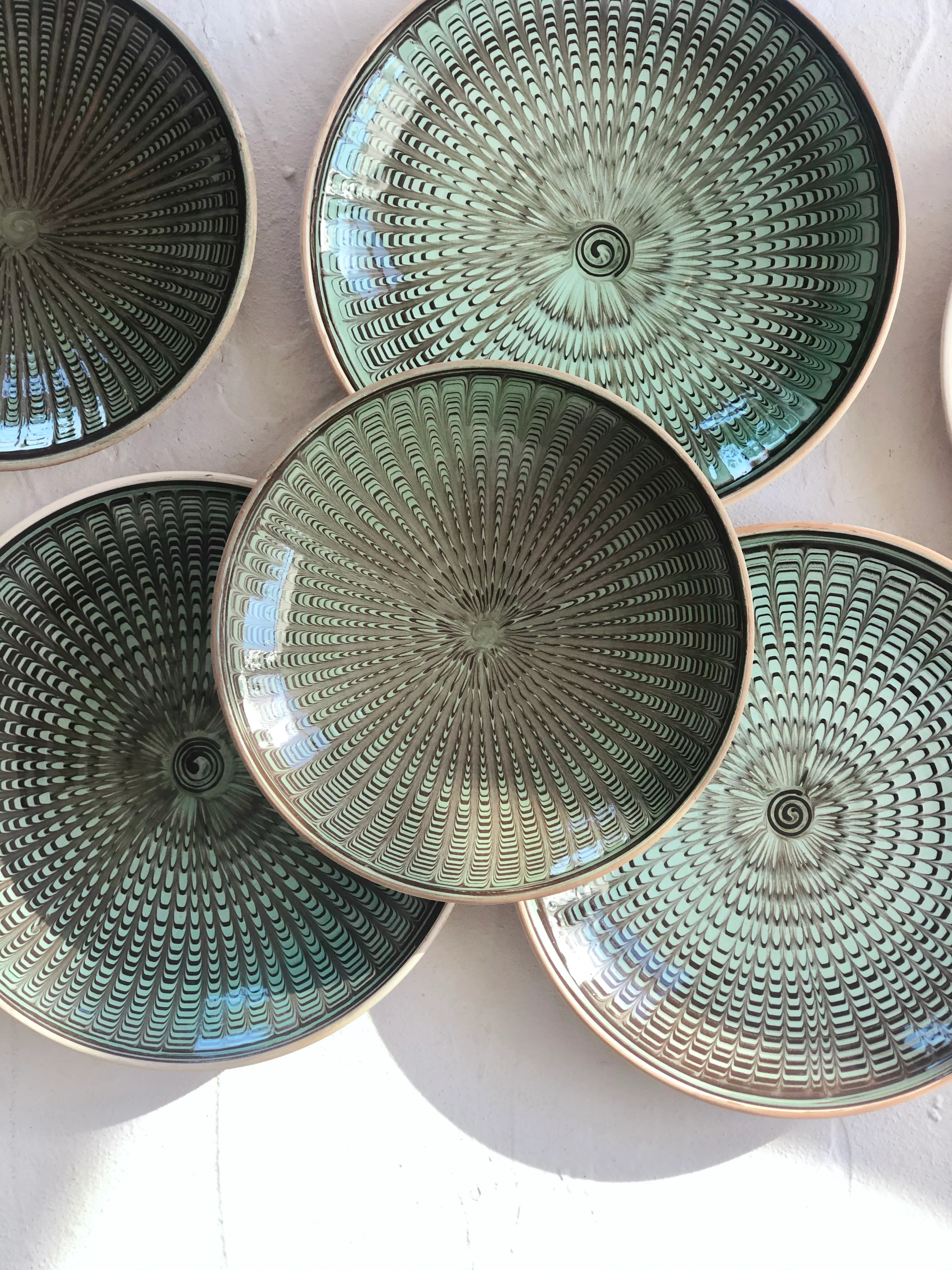 Peacock Salad Plate - Jade - S/4 - Image 3