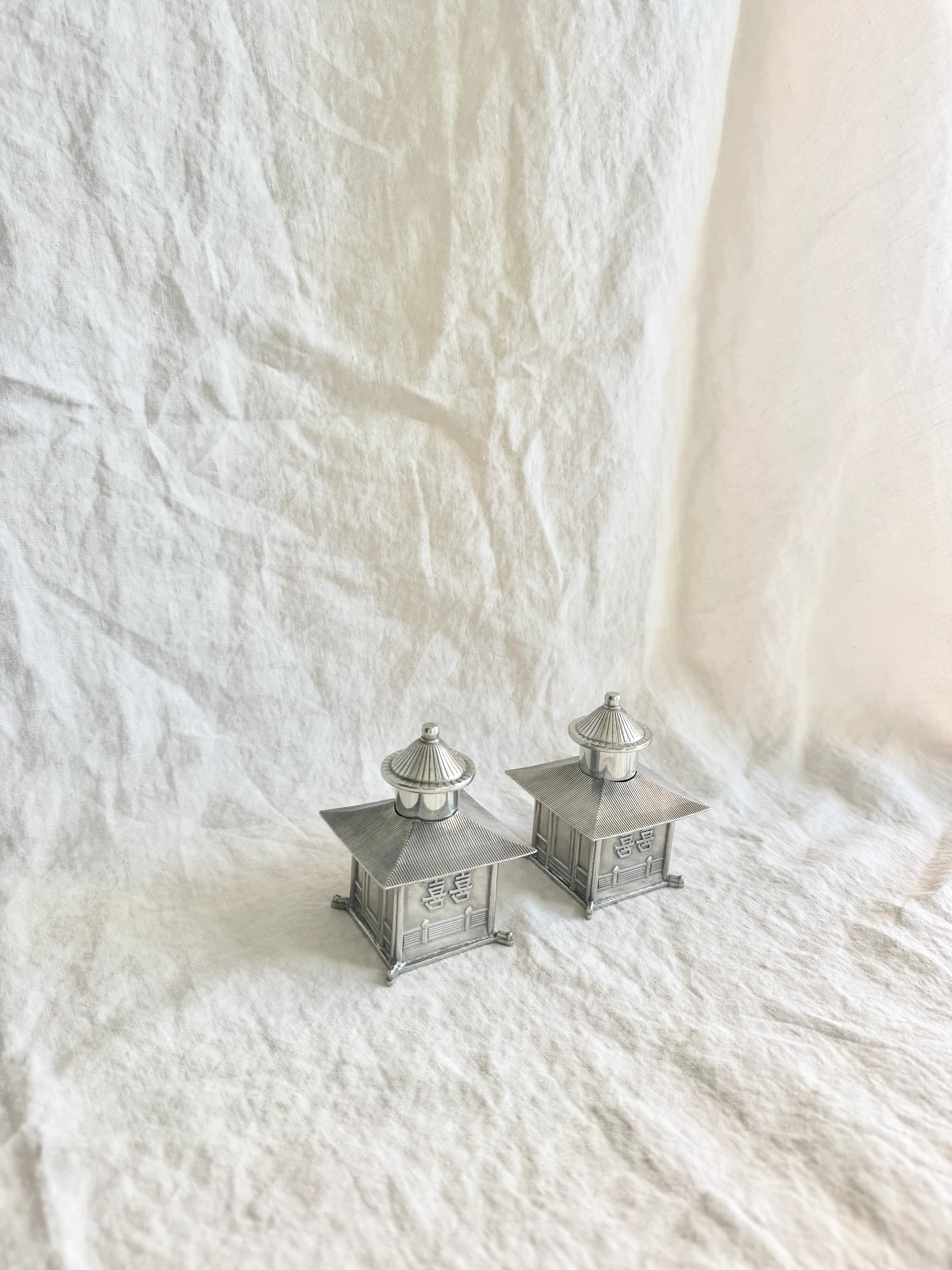 Pewter Pagoda Salt & Pepper Set - Image 2