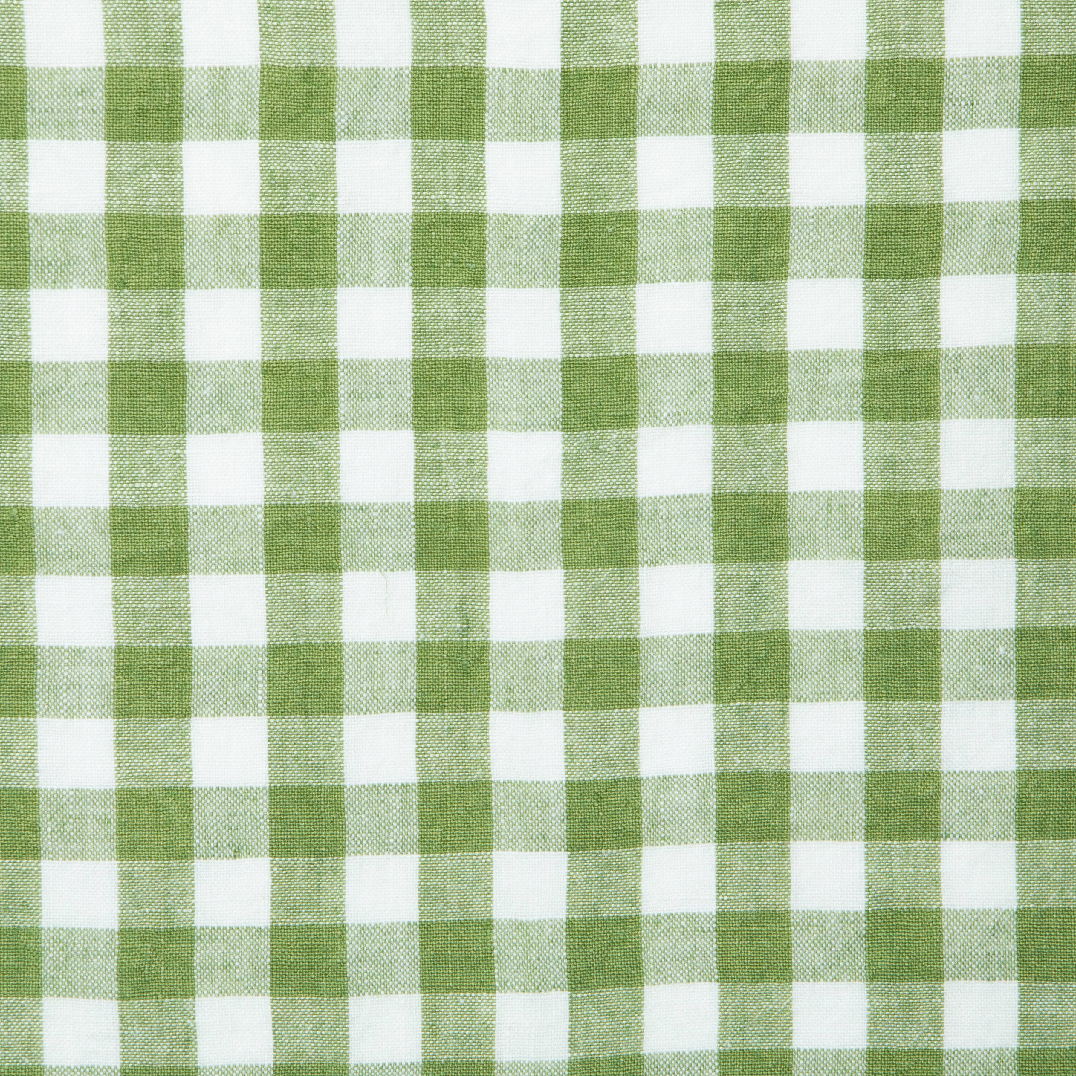 Gingham Belgian Linen Napkin- Basil - Set of 4 - Image 8
