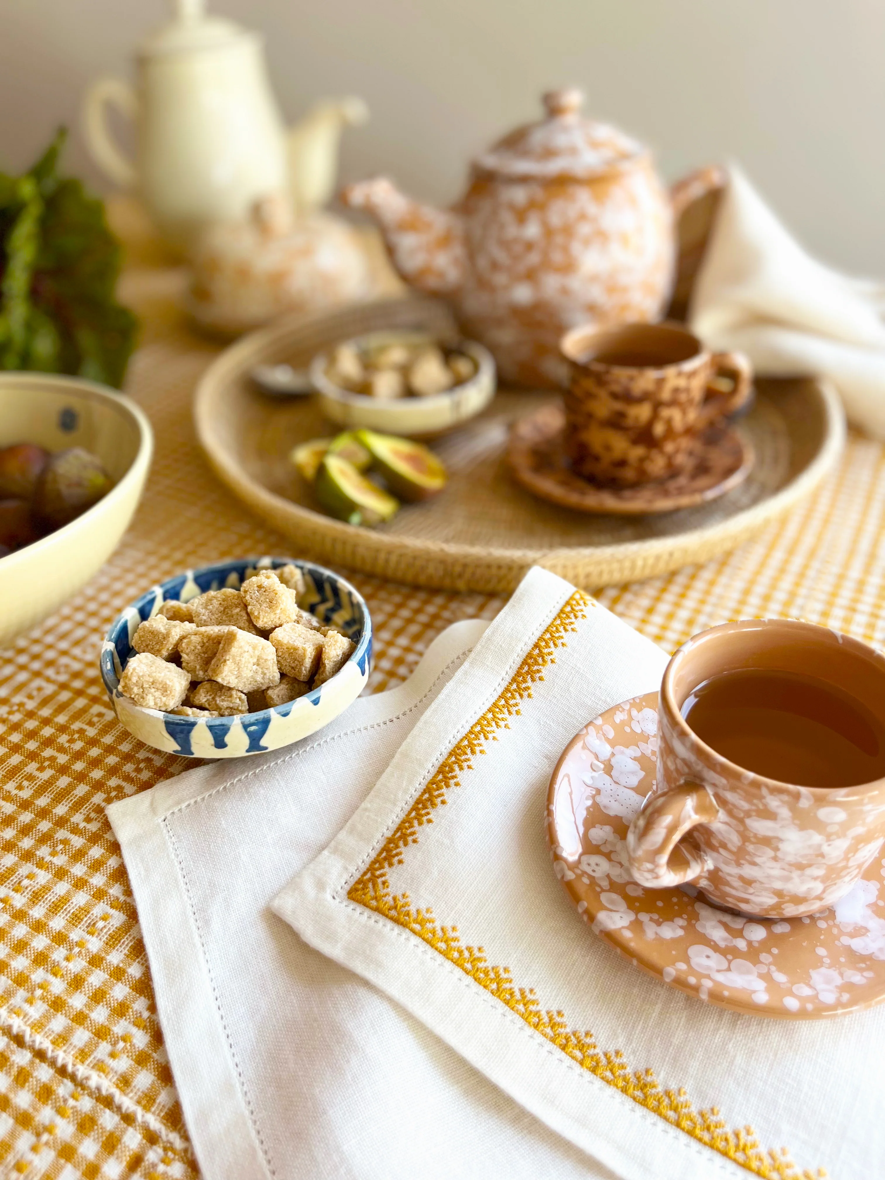 Pompeii Espresso Cup & Saucer - Natural - S/2 - Image 6