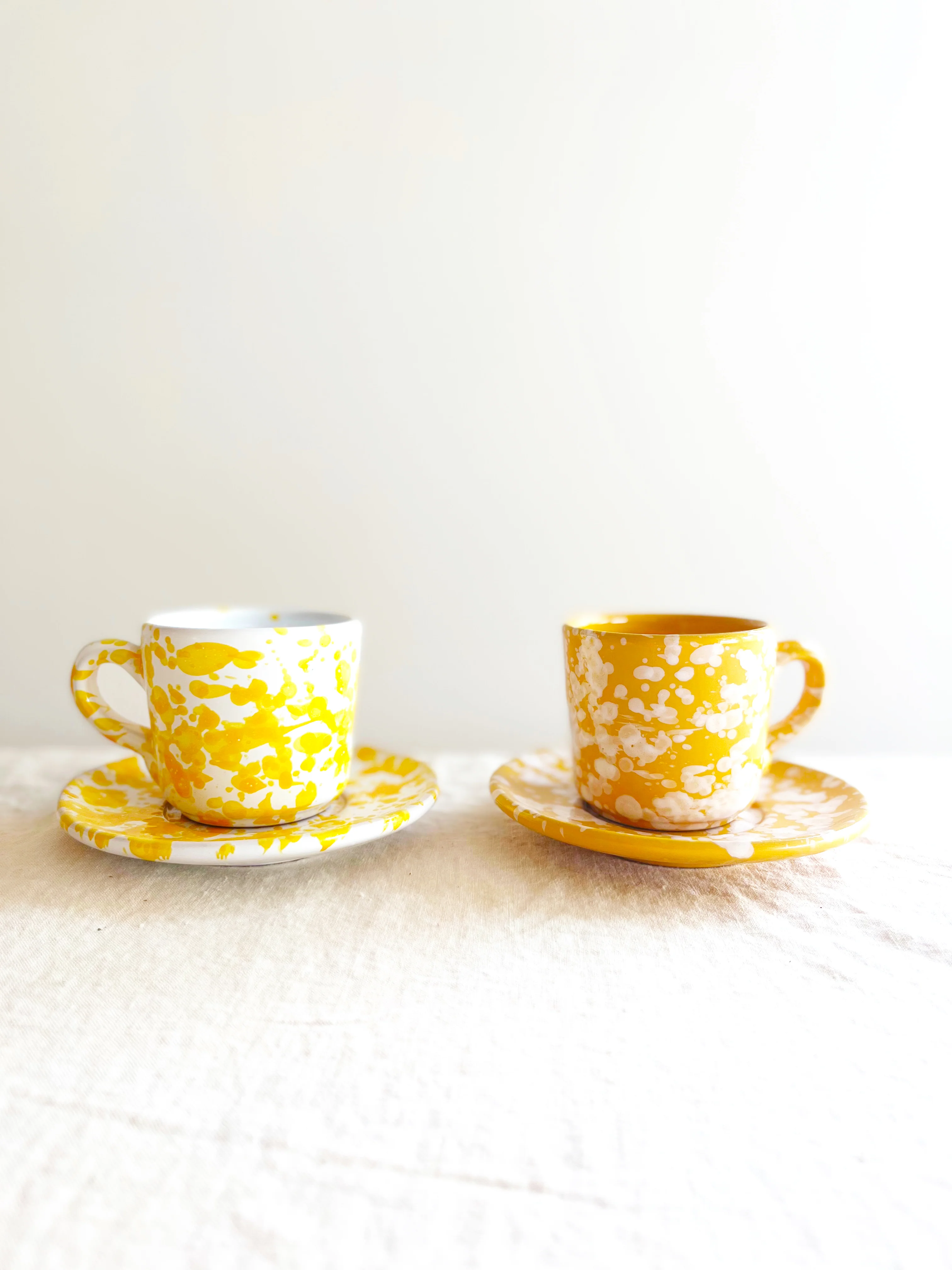 Pompeii Espresso Cup & Saucer - Sunshine - S/2 - Image 4