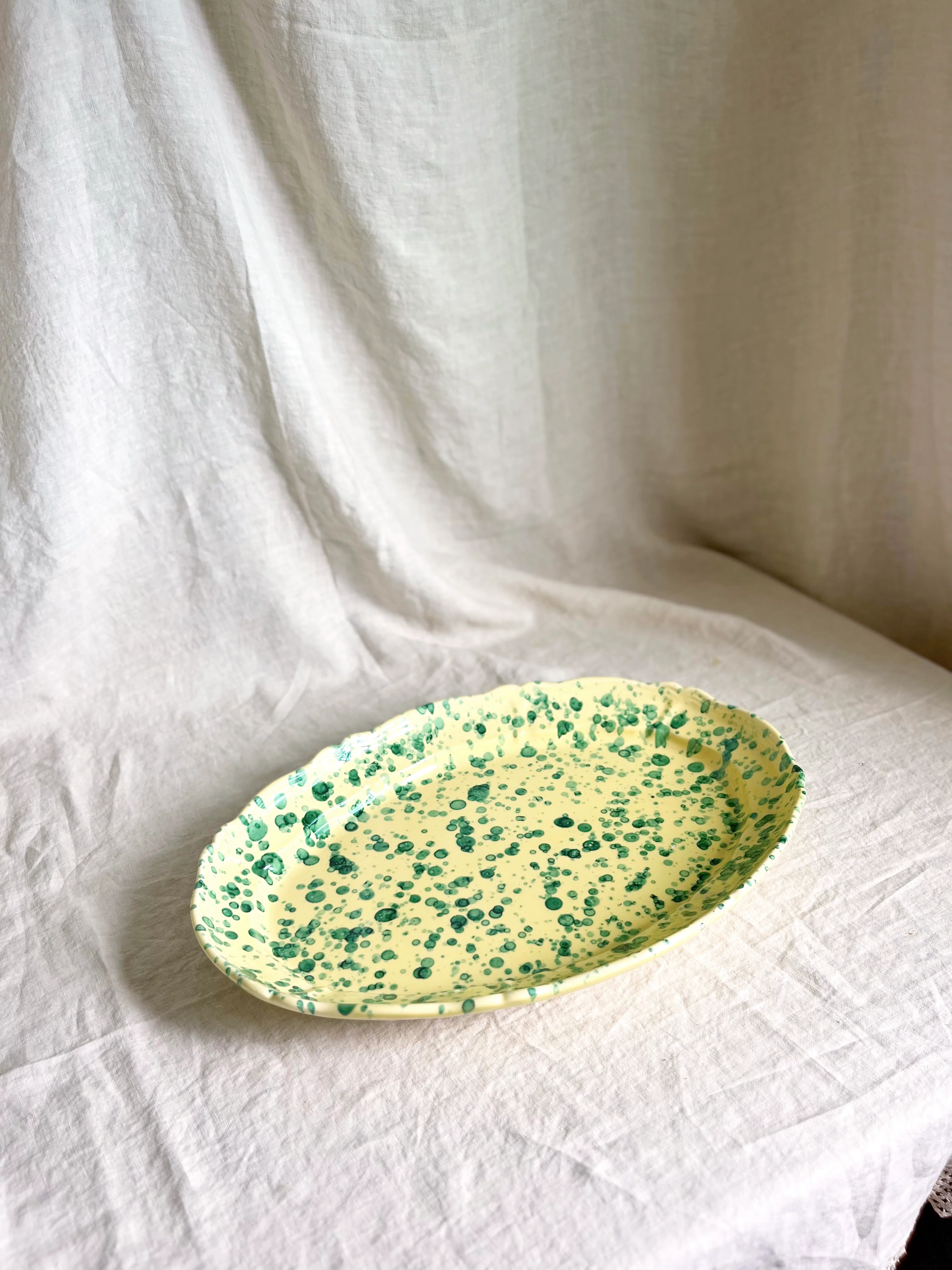 Pompeii Oval Platter - Emerald 20"