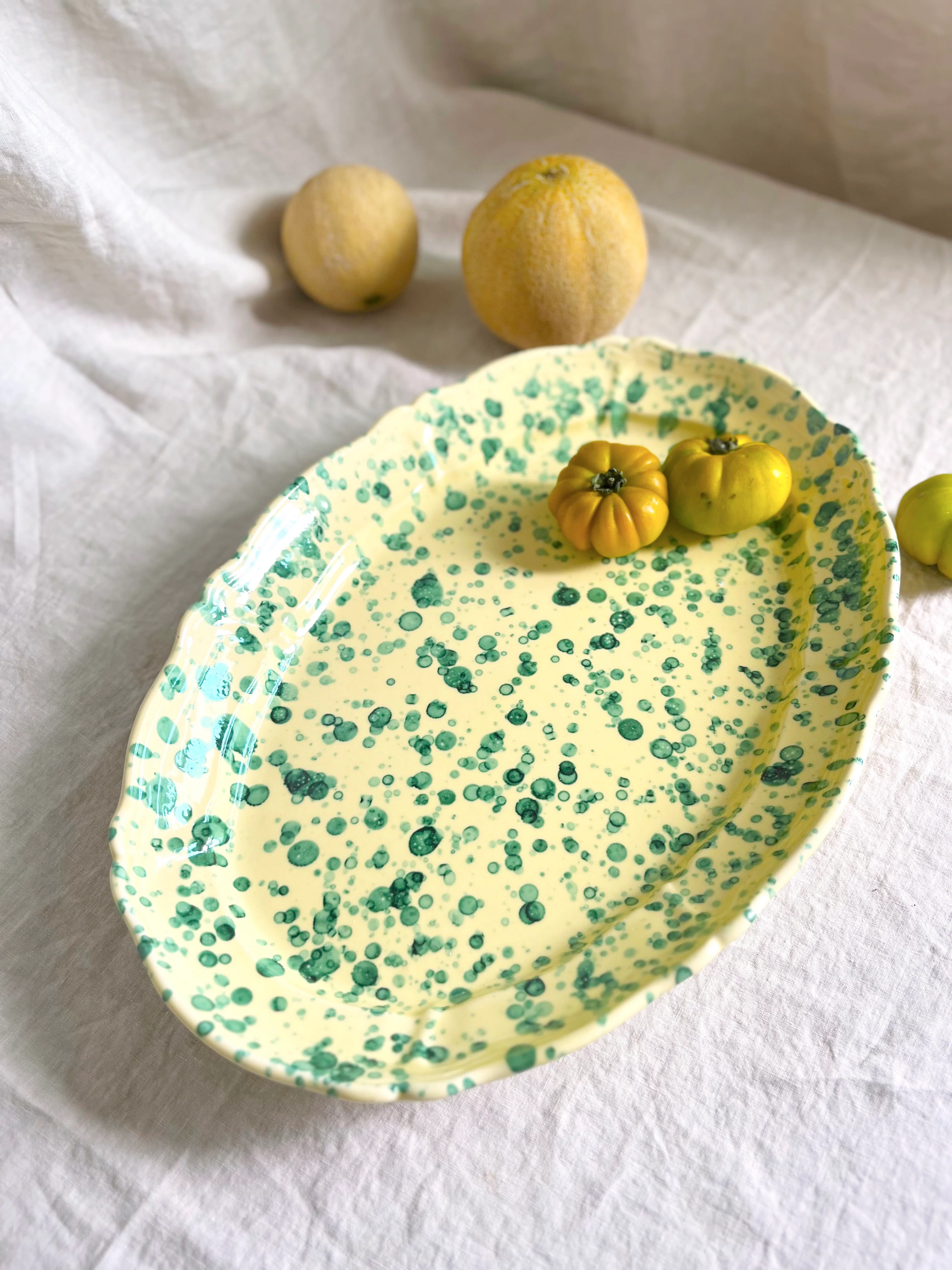 Pompeii Oval Platter - Emerald 20" - Image 3