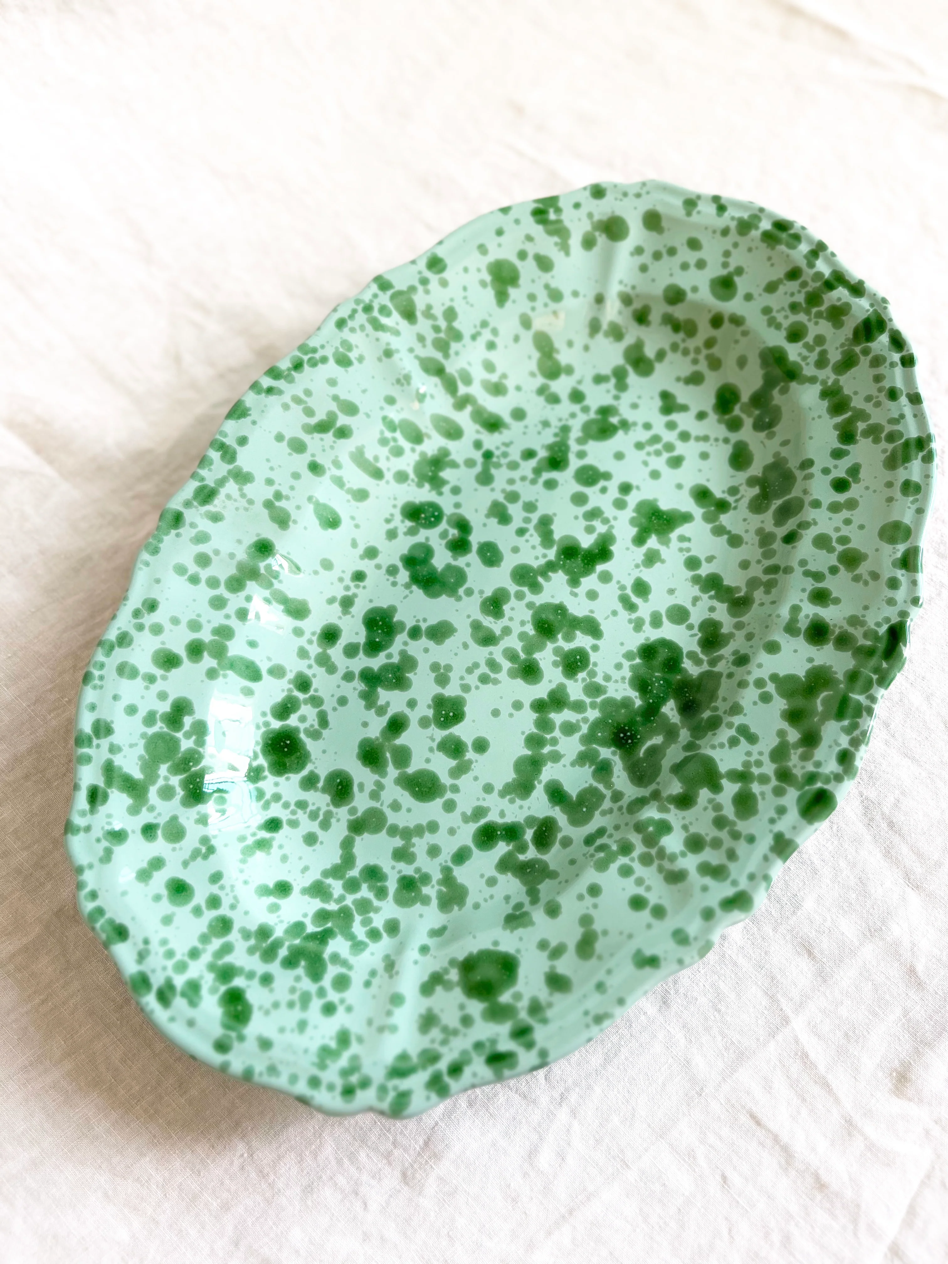 Pompeii Oval Platter -Jade 14 " - Image 4
