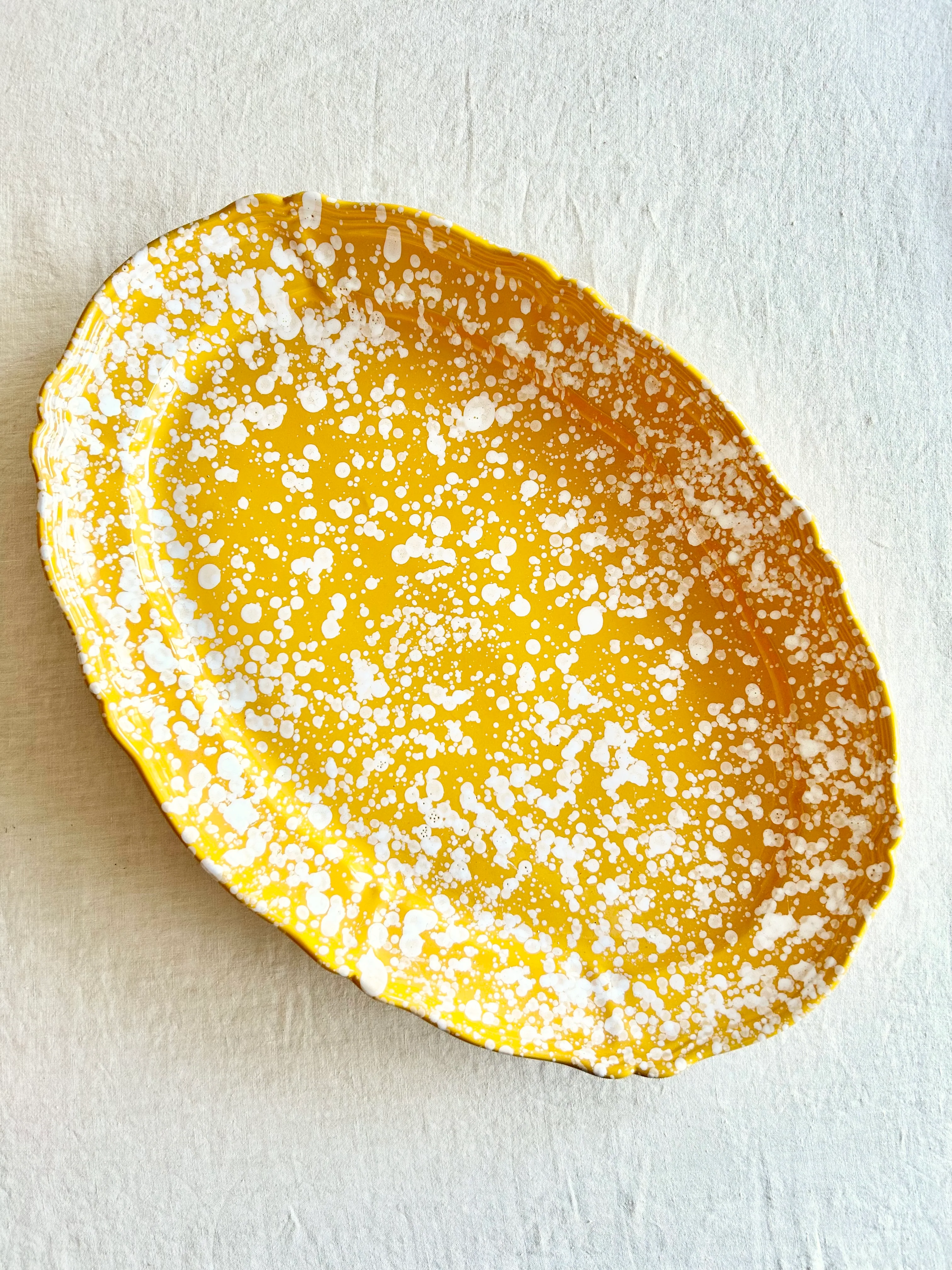 Pompeii Oval Platter -Yolk 14 " - Image 6