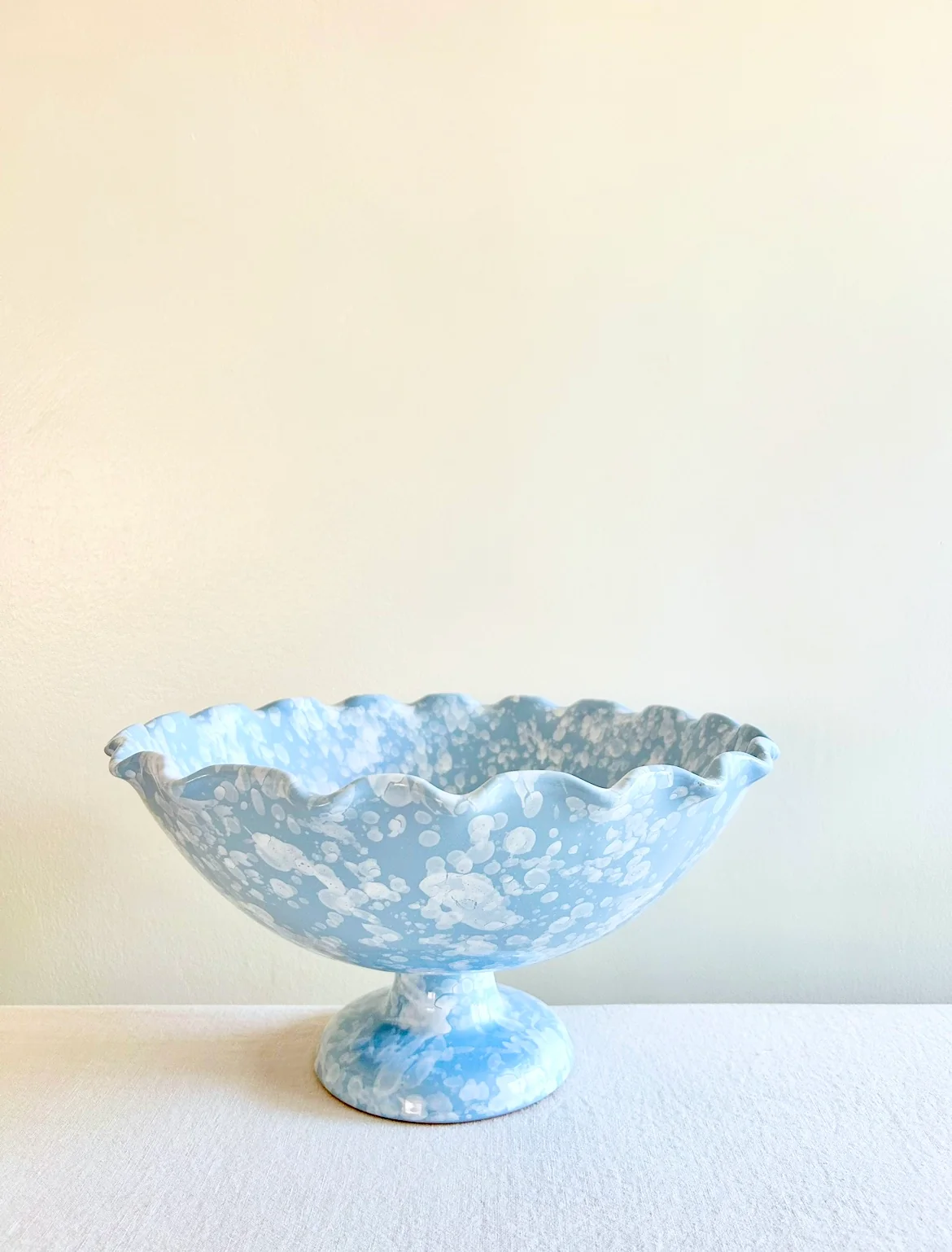 PRE-ORDER - Pompeii Scalloped Compote - Sky - 13"