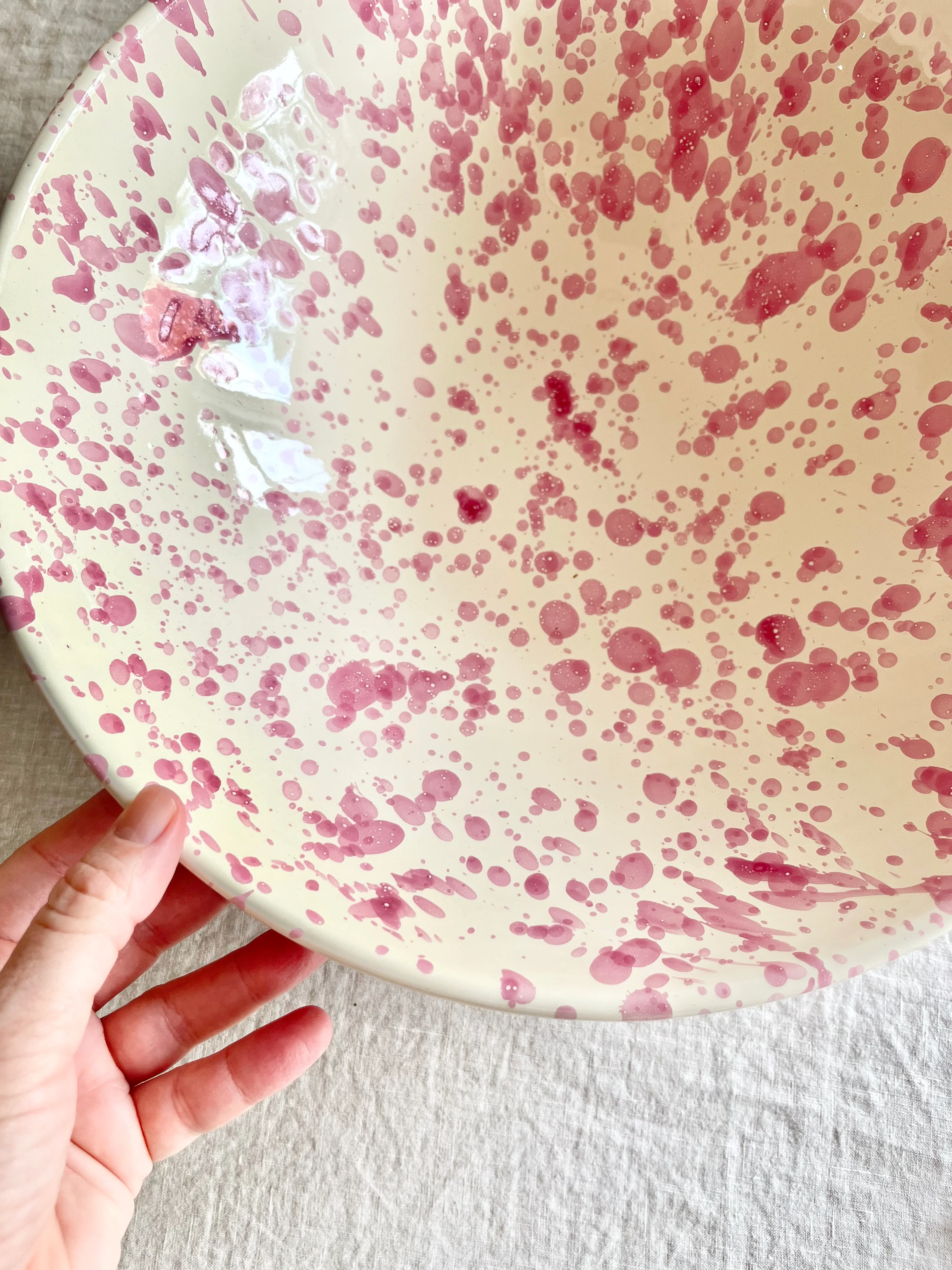 Pompeii Serving Bowl - Pink 13" - Image 3
