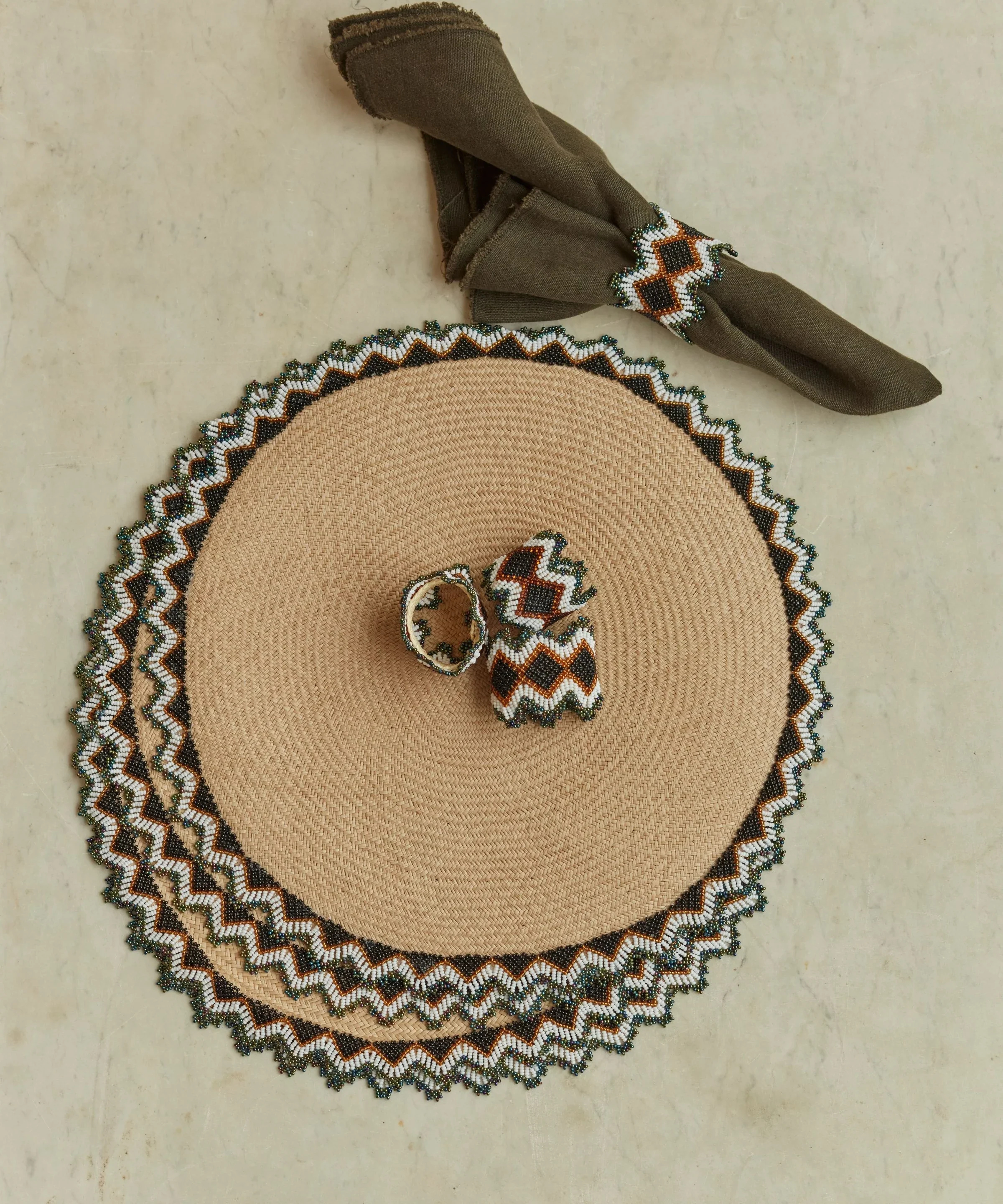 Zinnia Placemat -Khaki S/4 - Image 4