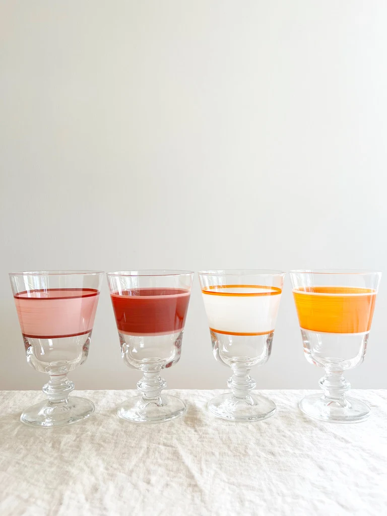 Riera Wine Glass - Raspberry/Peony - S/6 - Image 3