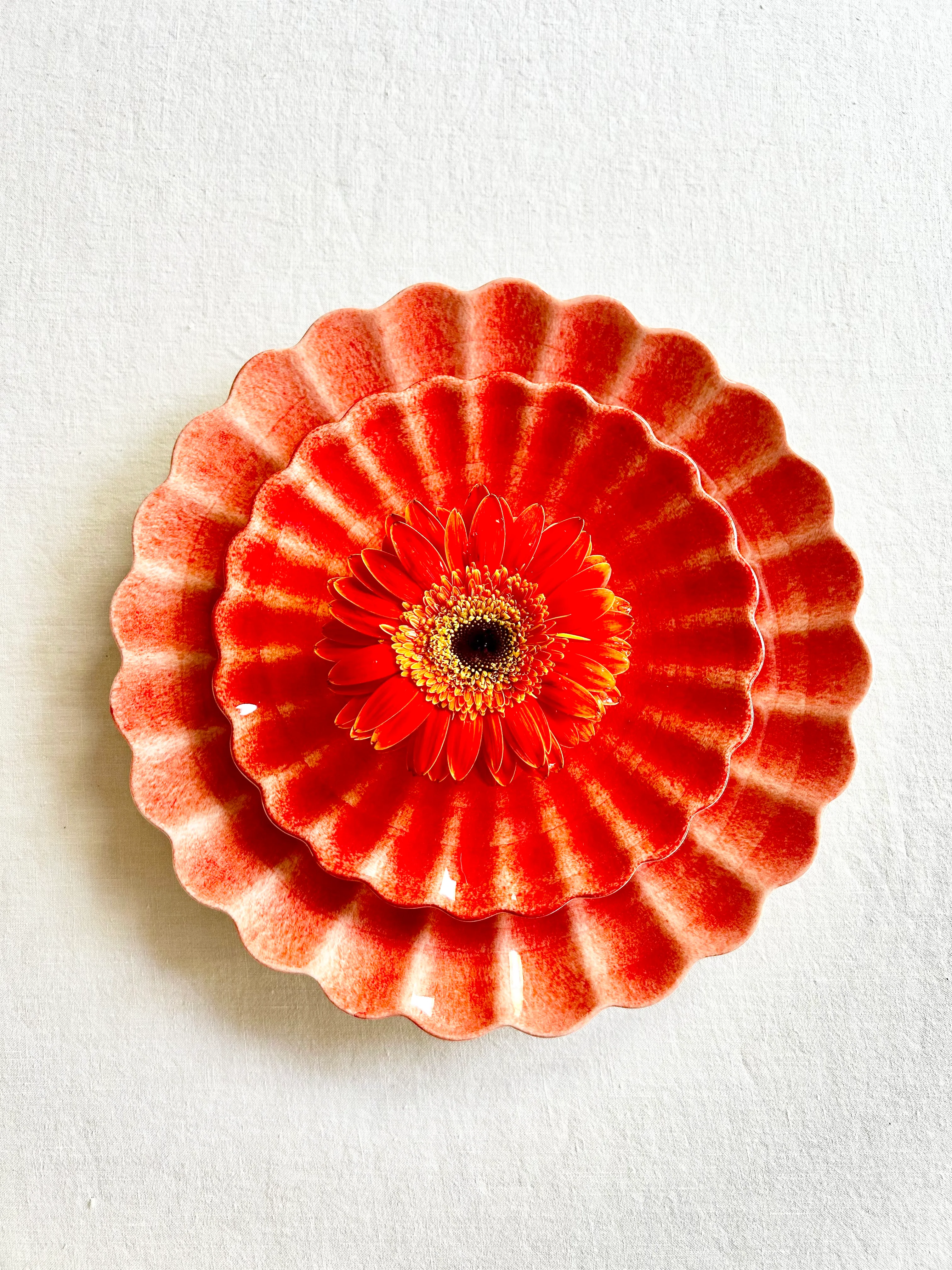 Oyster Dinnerware - Tangerine - S/4 - Image 3