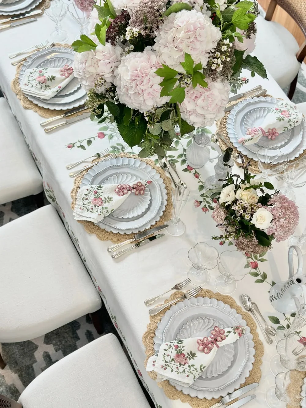 Rose Trellis Tablecloth - 3 sizes available - Image 2