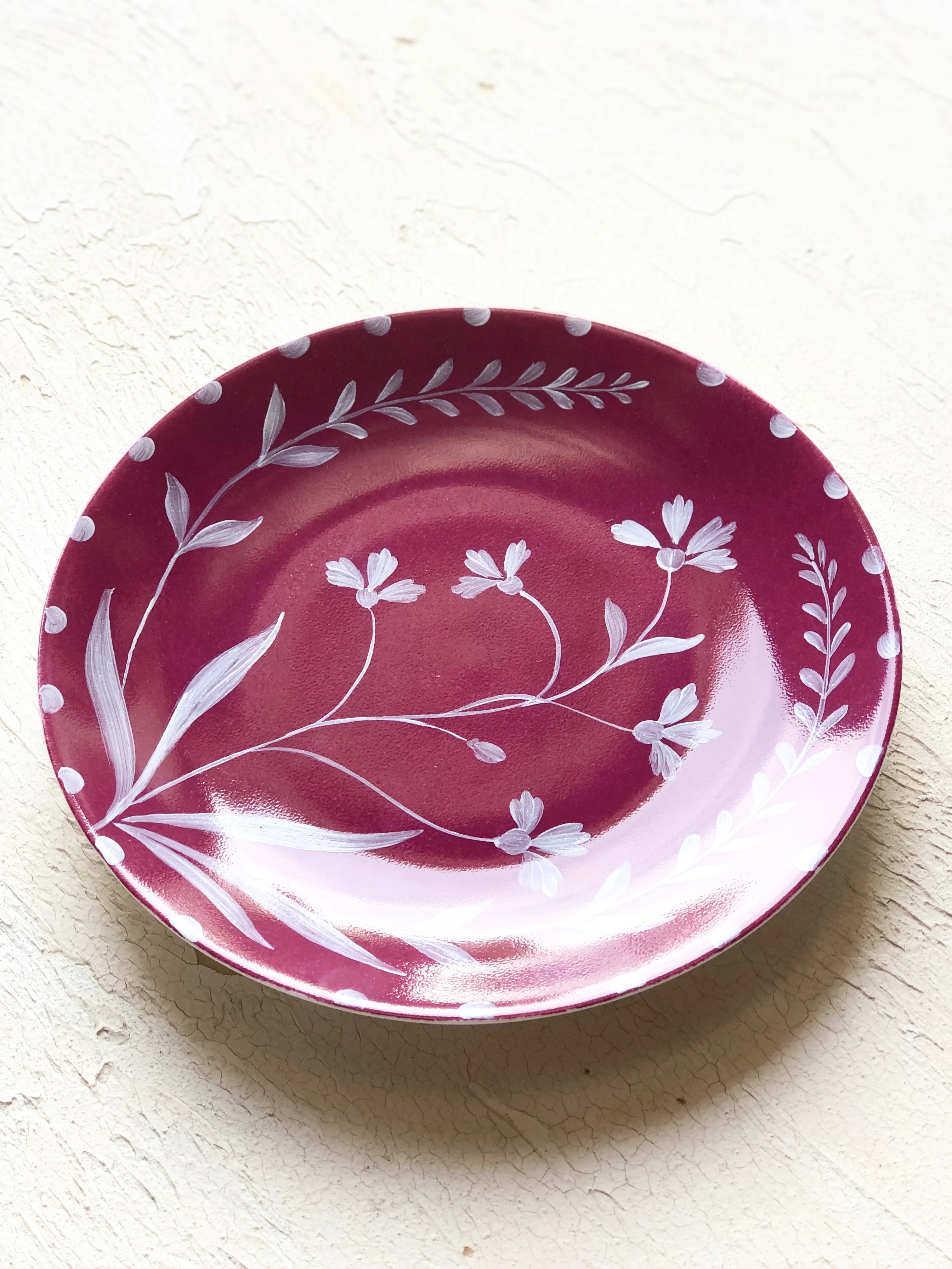 Ruby Bloom Dinner Plate - S/4 - Image 2