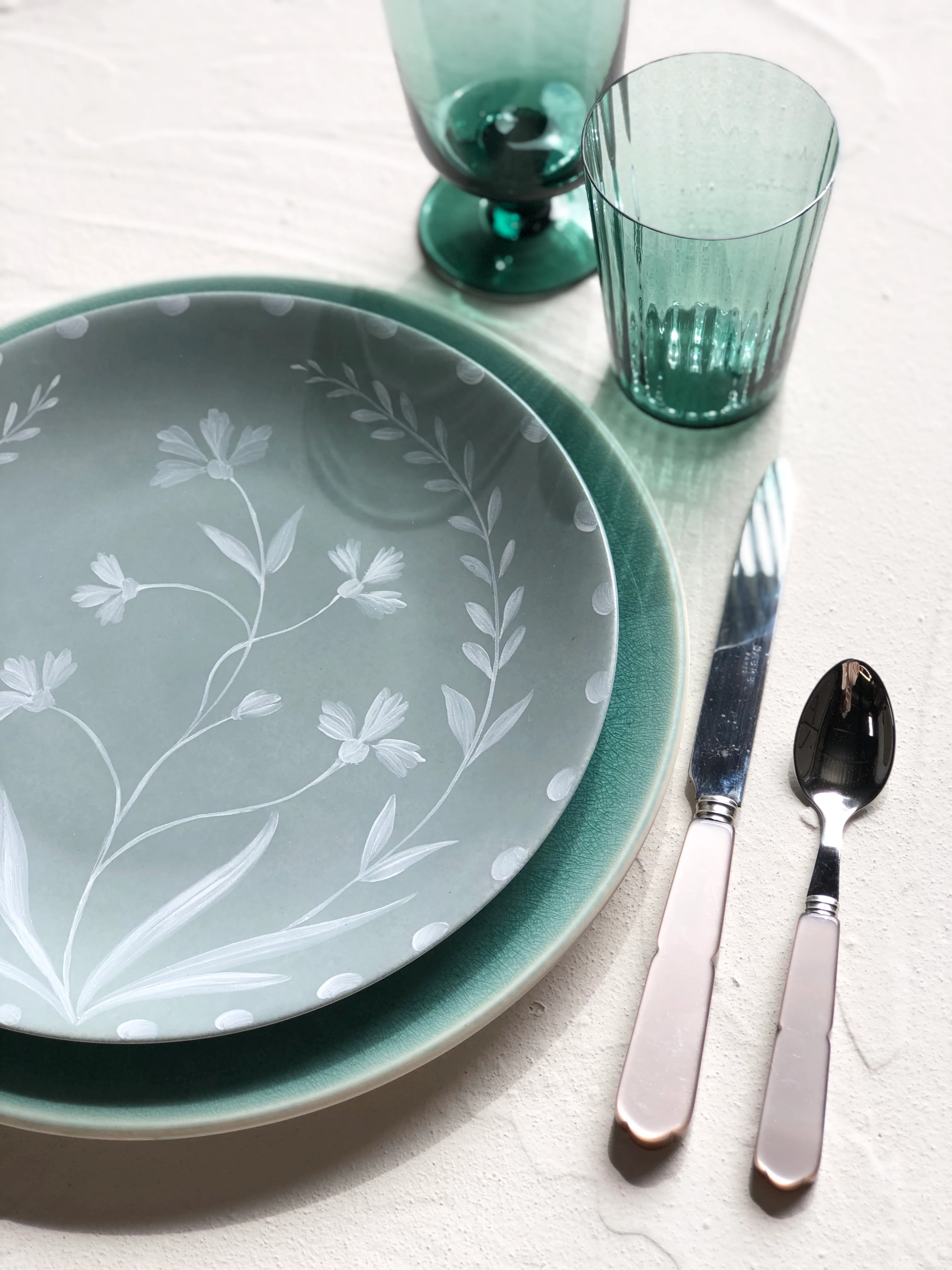PRE-ORDER -Sage Bloom Bread Plate- S/4 - Image 2