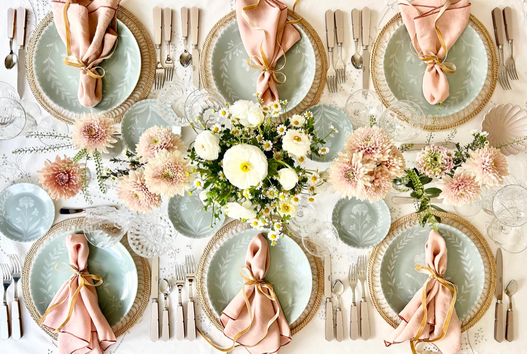 PRE-ORDER - Sage Bloom Salad Plate S/4 - Image 3