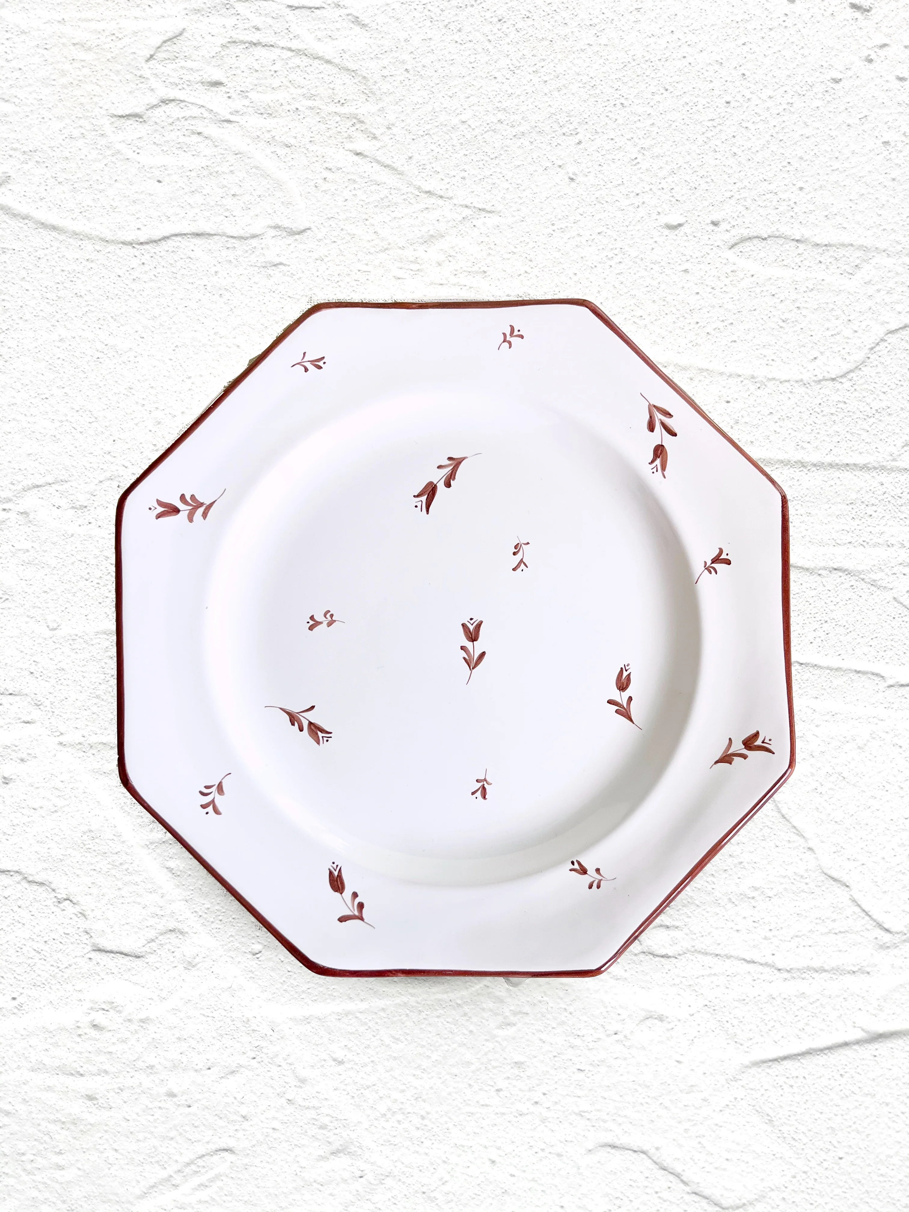 Sainte Marie Salad Plate ~ Tulips ~ Chestnut - S/4