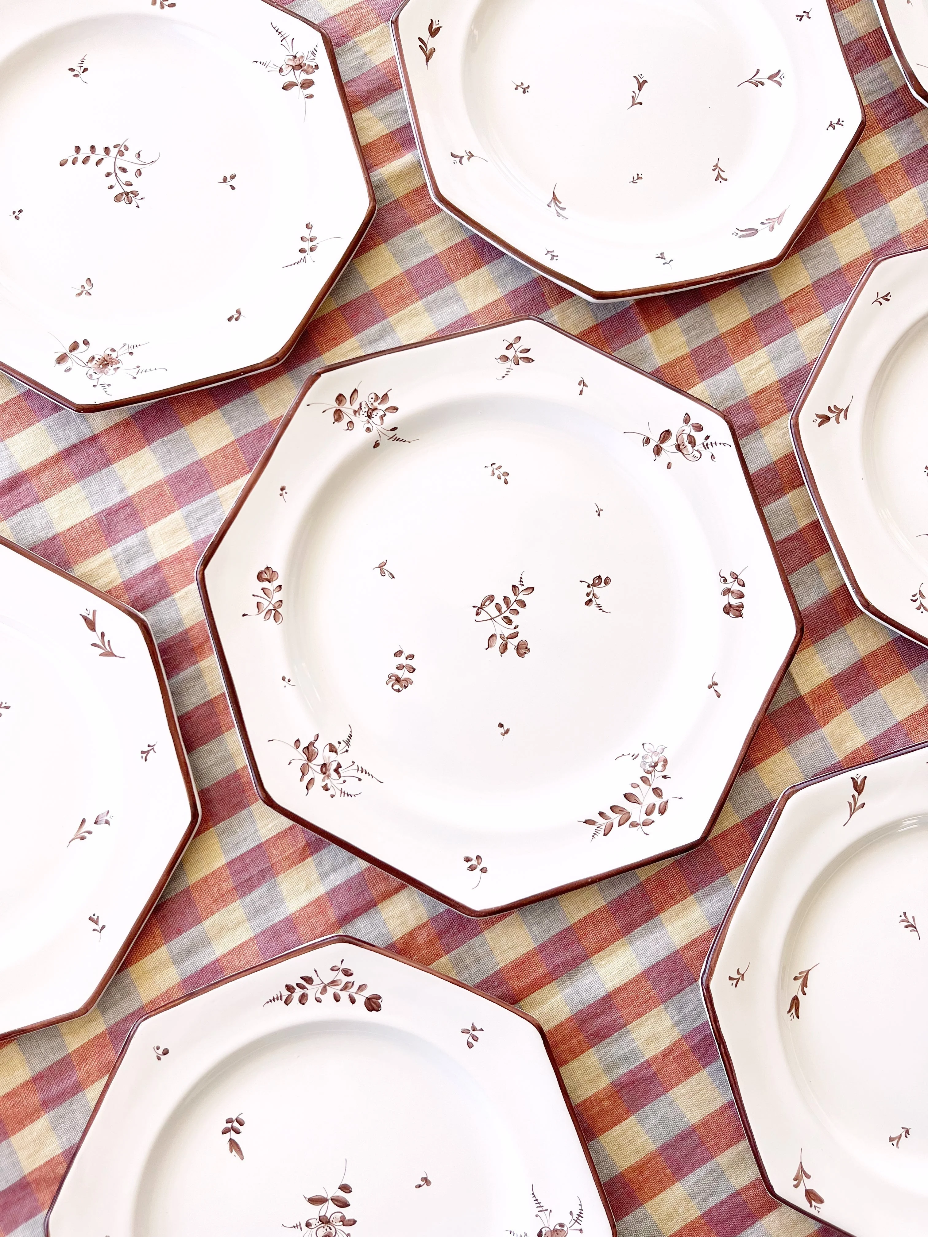Sainte Marie Salad Plate ~ Tulips ~ Chestnut - S/4 - Image 3