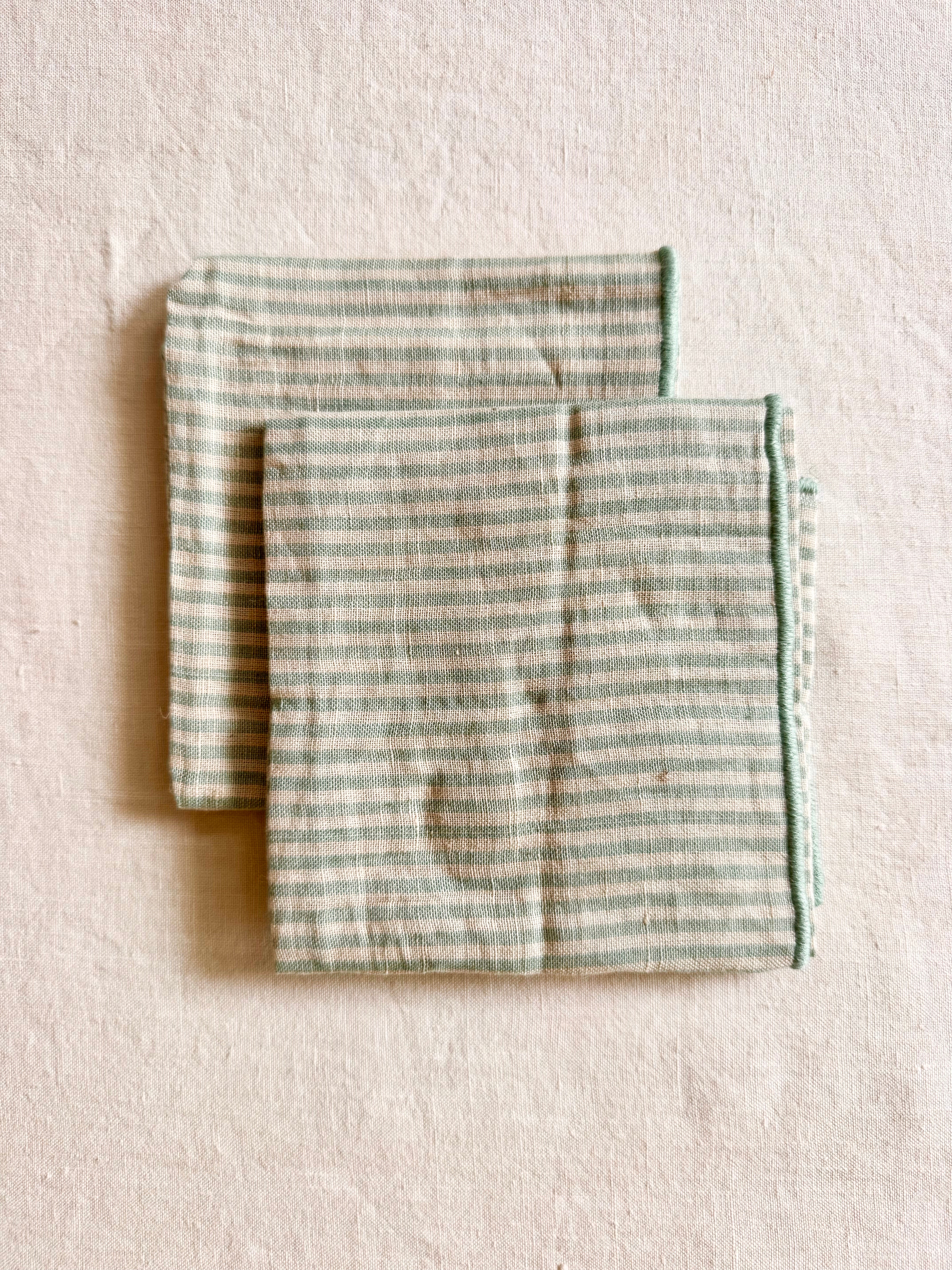 Chandra Napkins - Blue Green Stripe - S/2 - Image 6
