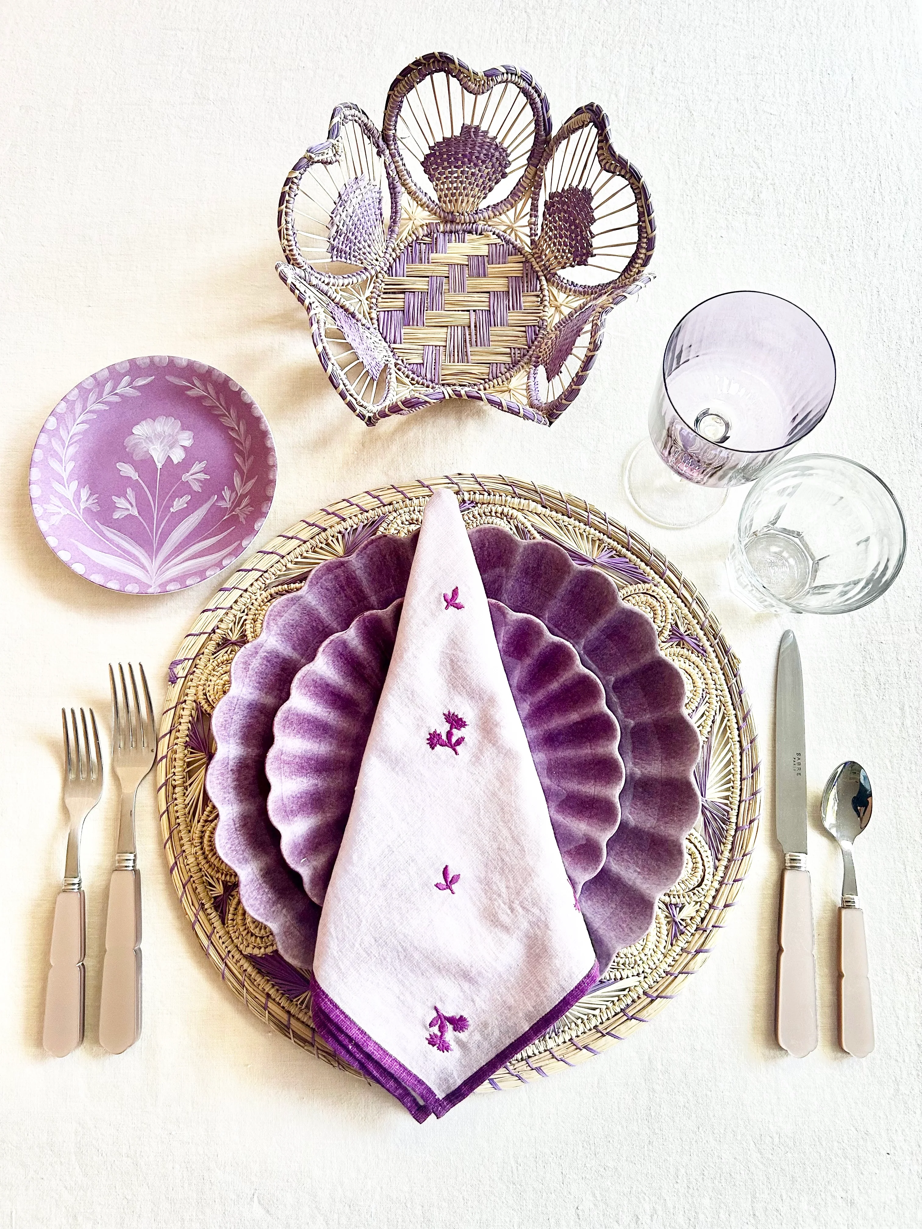 Soleil Charger / Placemat - Lavender  S/4 - Image 2