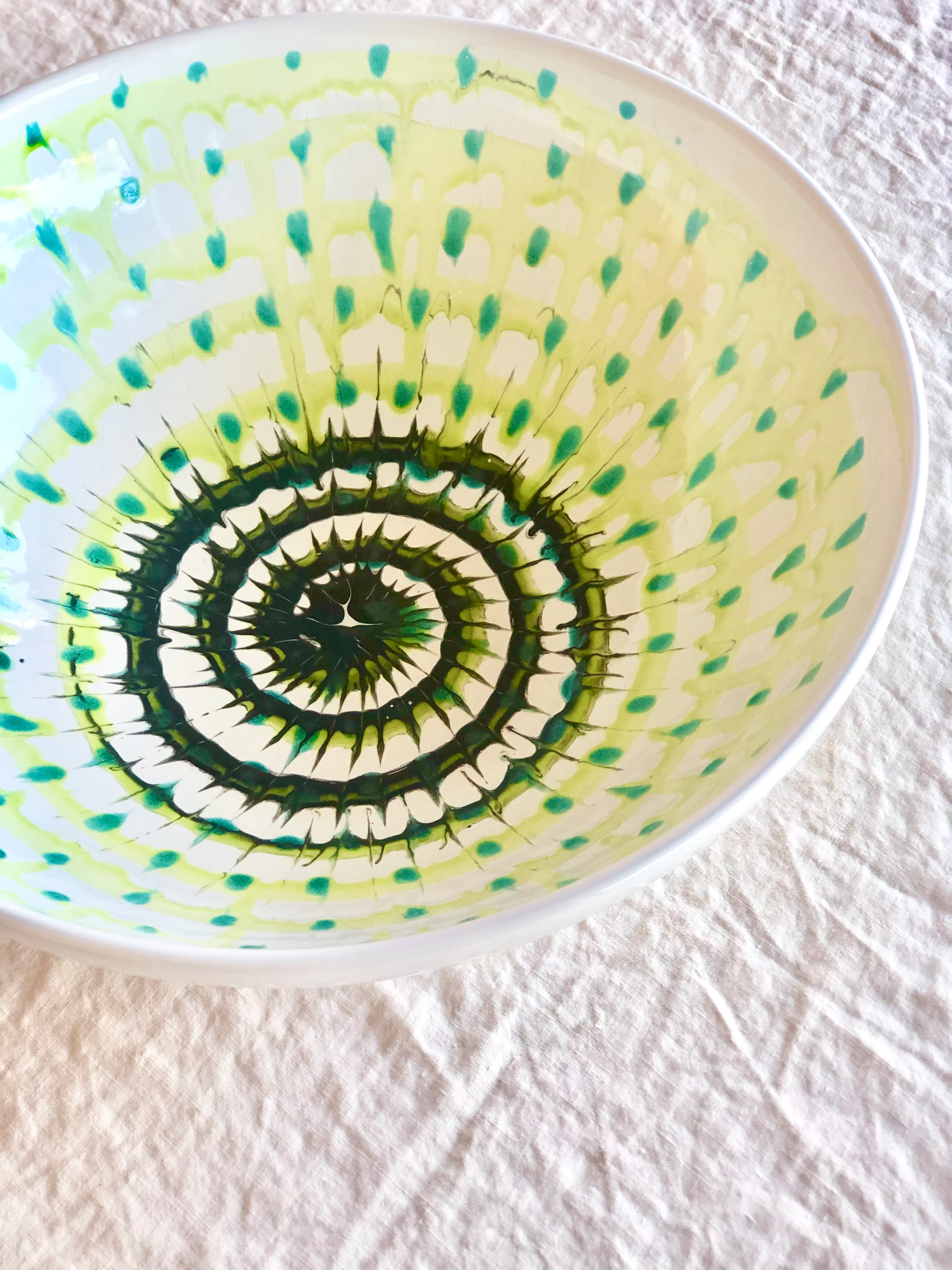 Spiral Serving Bowl - Neon  13" - Image 4