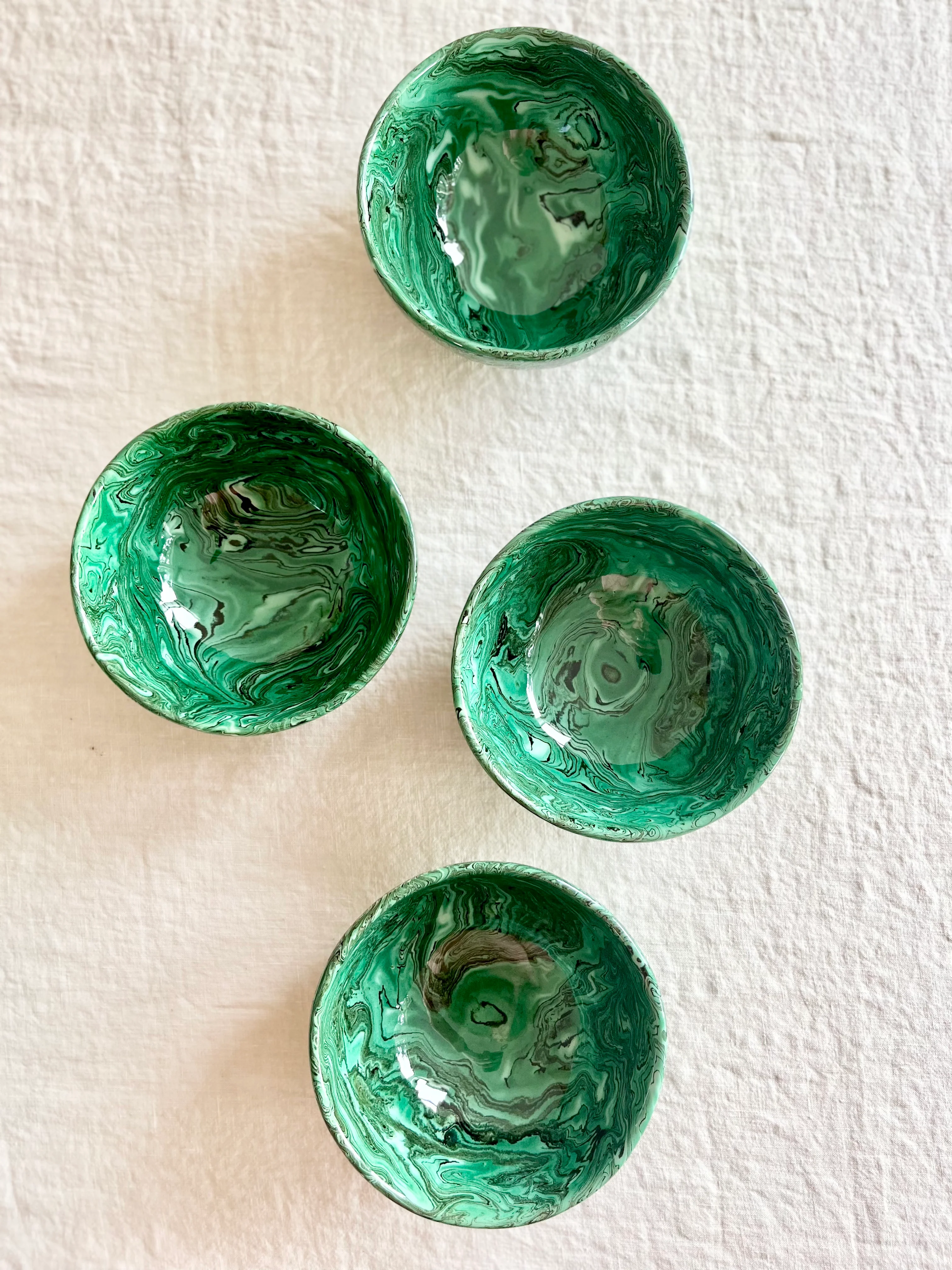 Terre Mêlée Finger Bowl - 4"- Malachite - Image 3