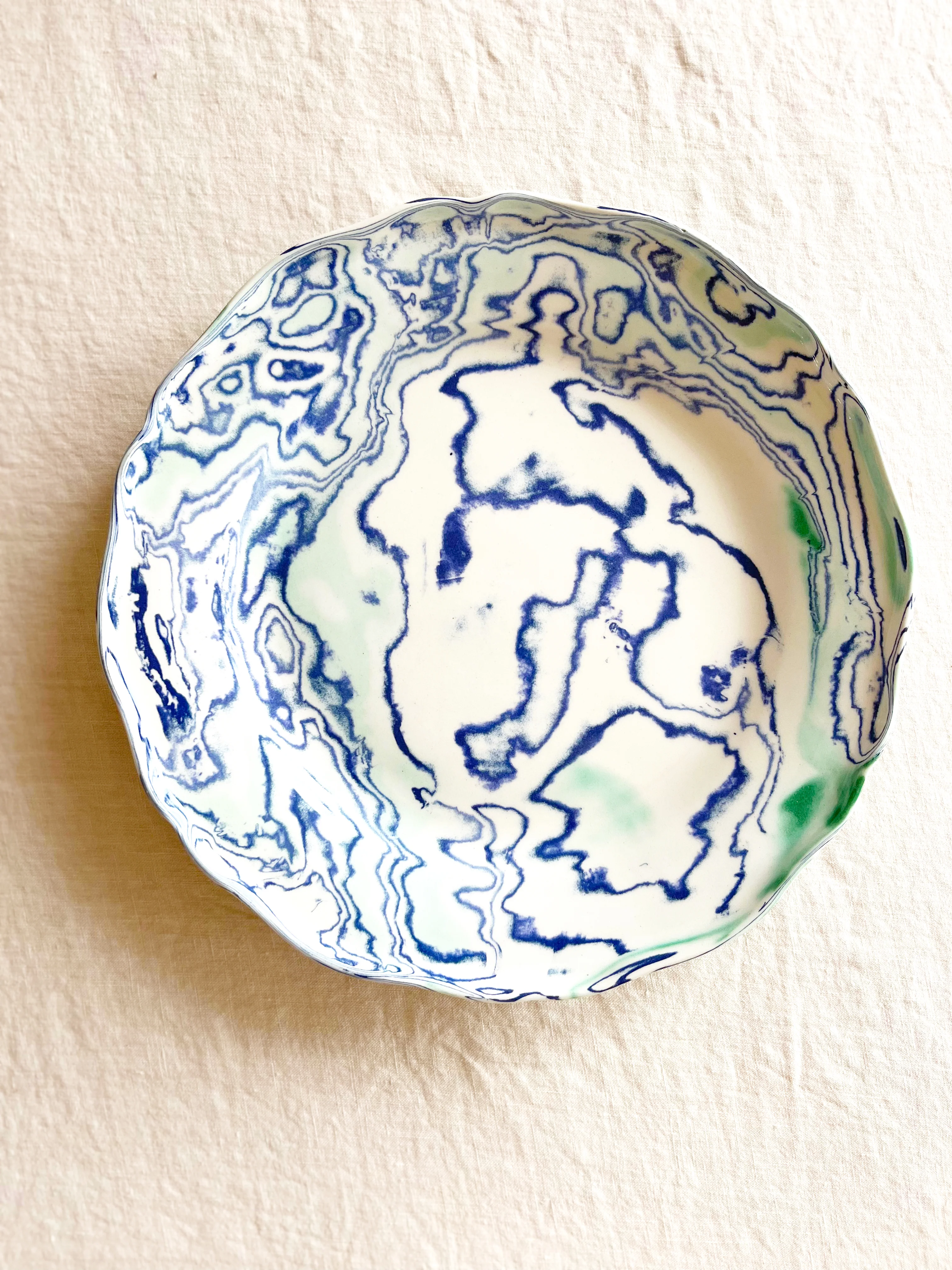 Terre Mêlée Scalloped Dinner Plate - Pacifica - Image 5