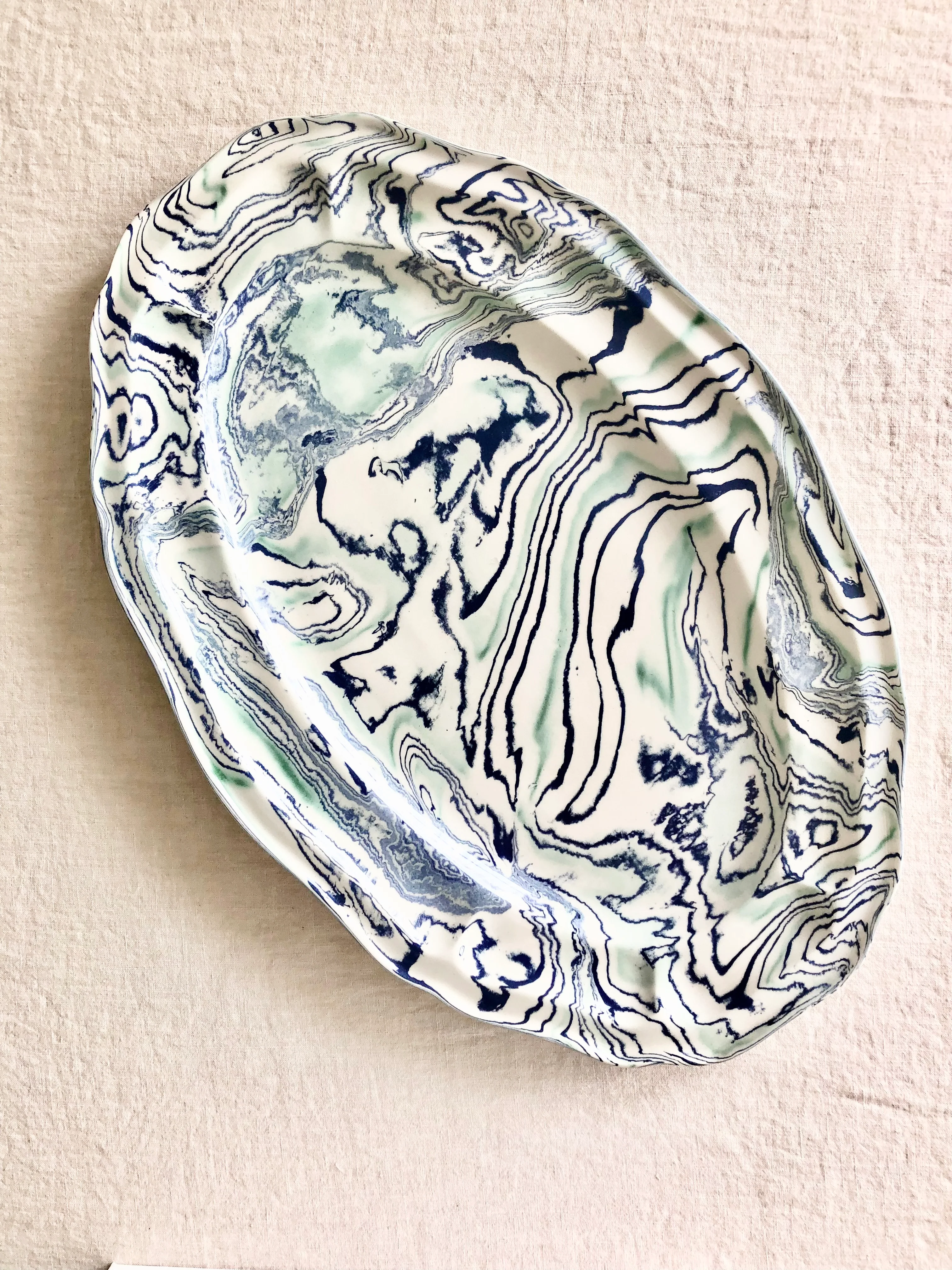 Terre Mêlée Scalloped Platter - Pacifica - Image 2