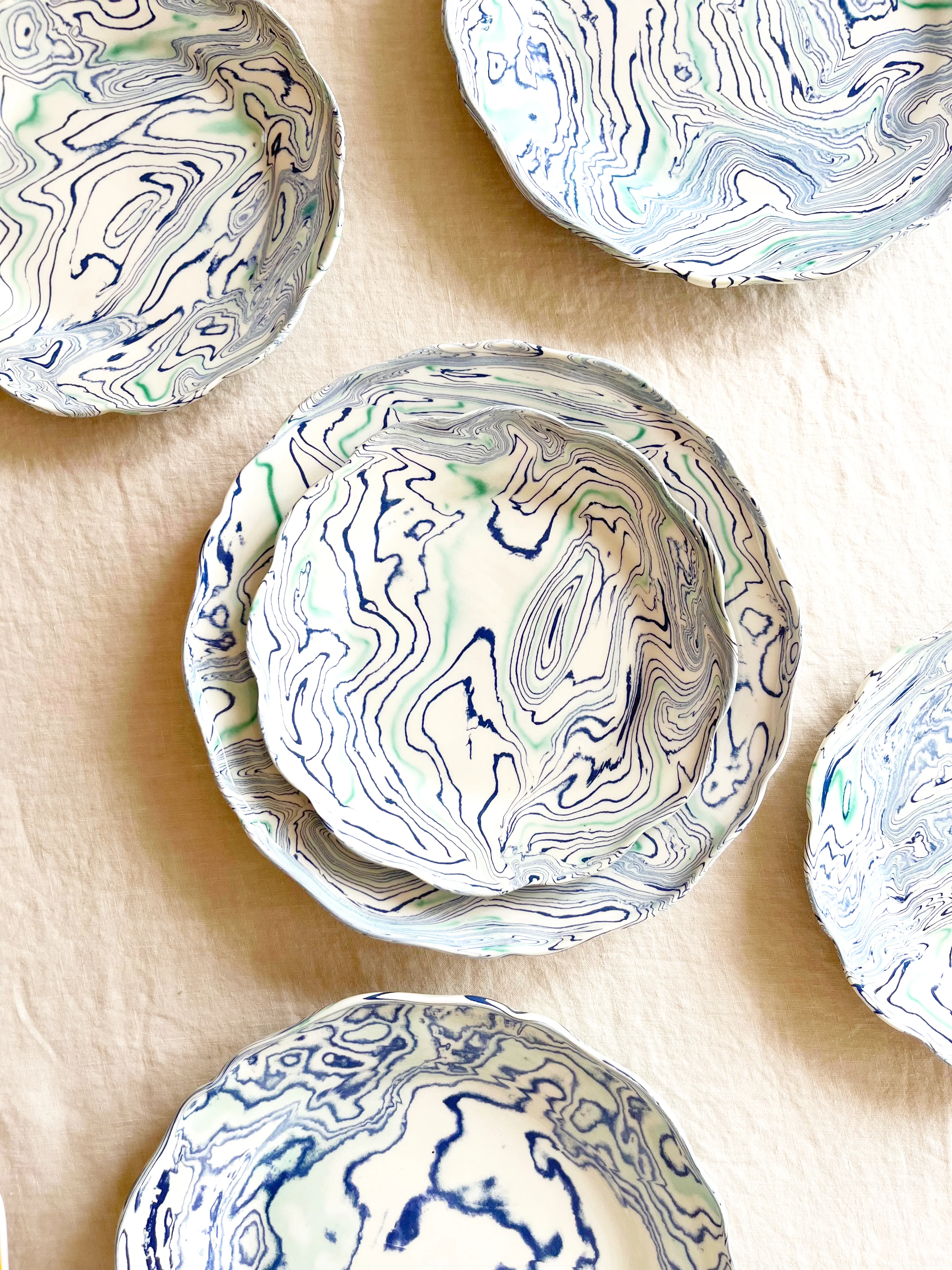 Terre Mêlée Scalloped Salad Plate - Pacifica - Image 6