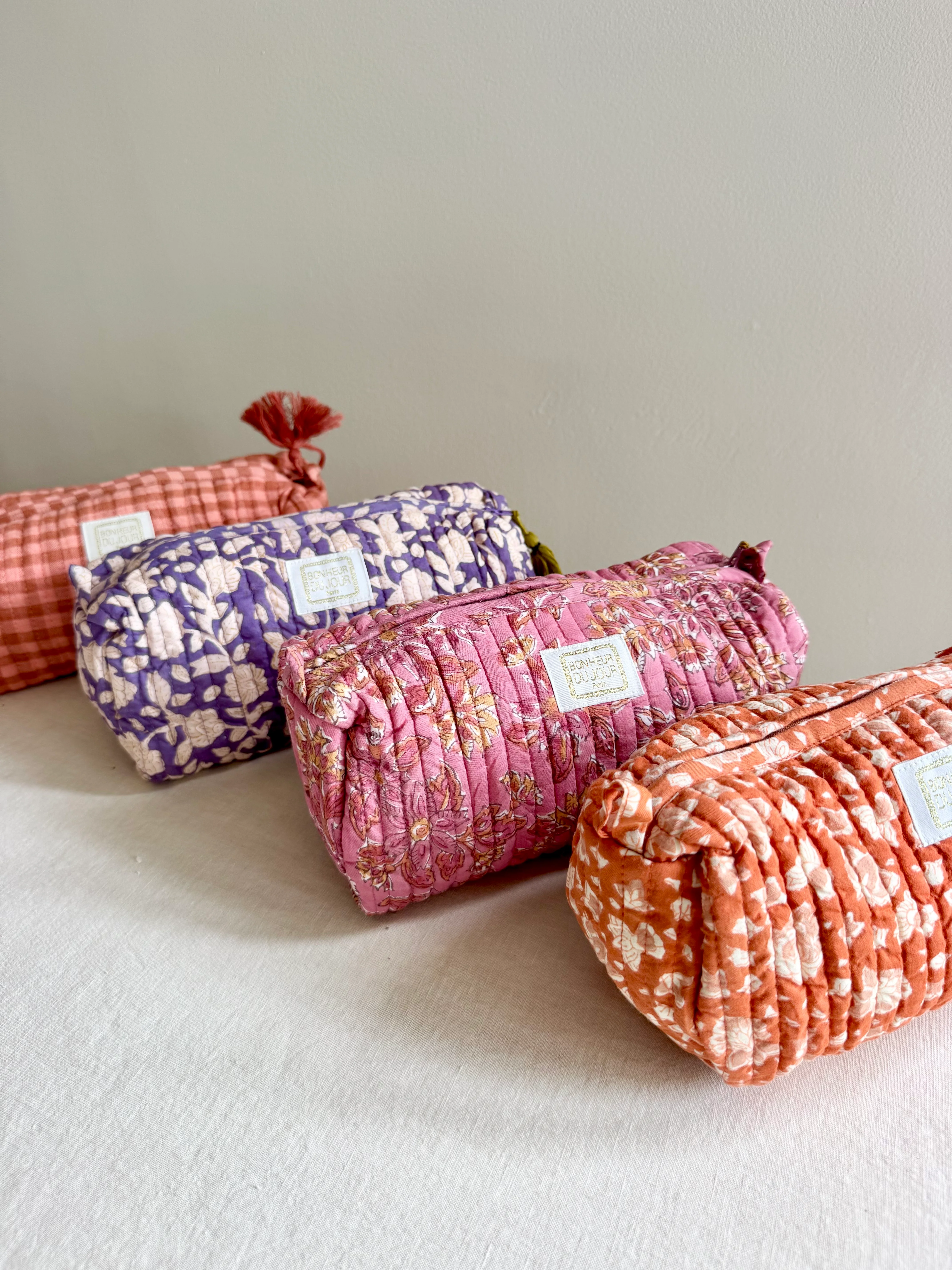 Toiletry bag - Pink Vichy/Terracotta - Image 3