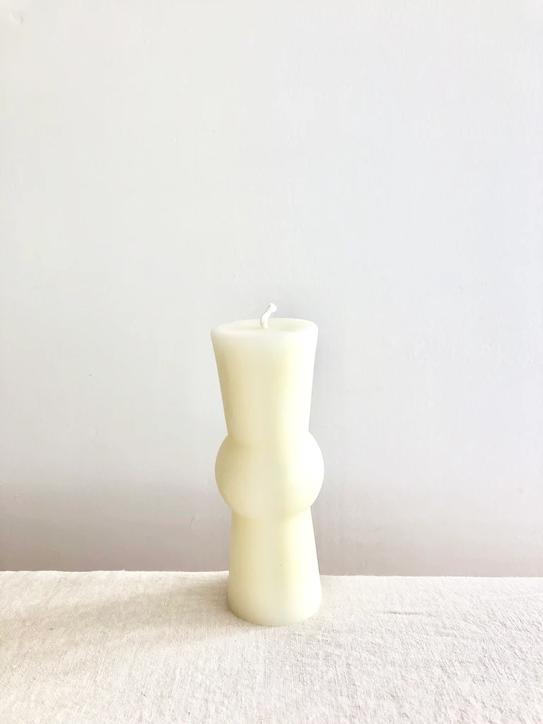 Totem Pillar Candle - Medium Cream - Image 2
