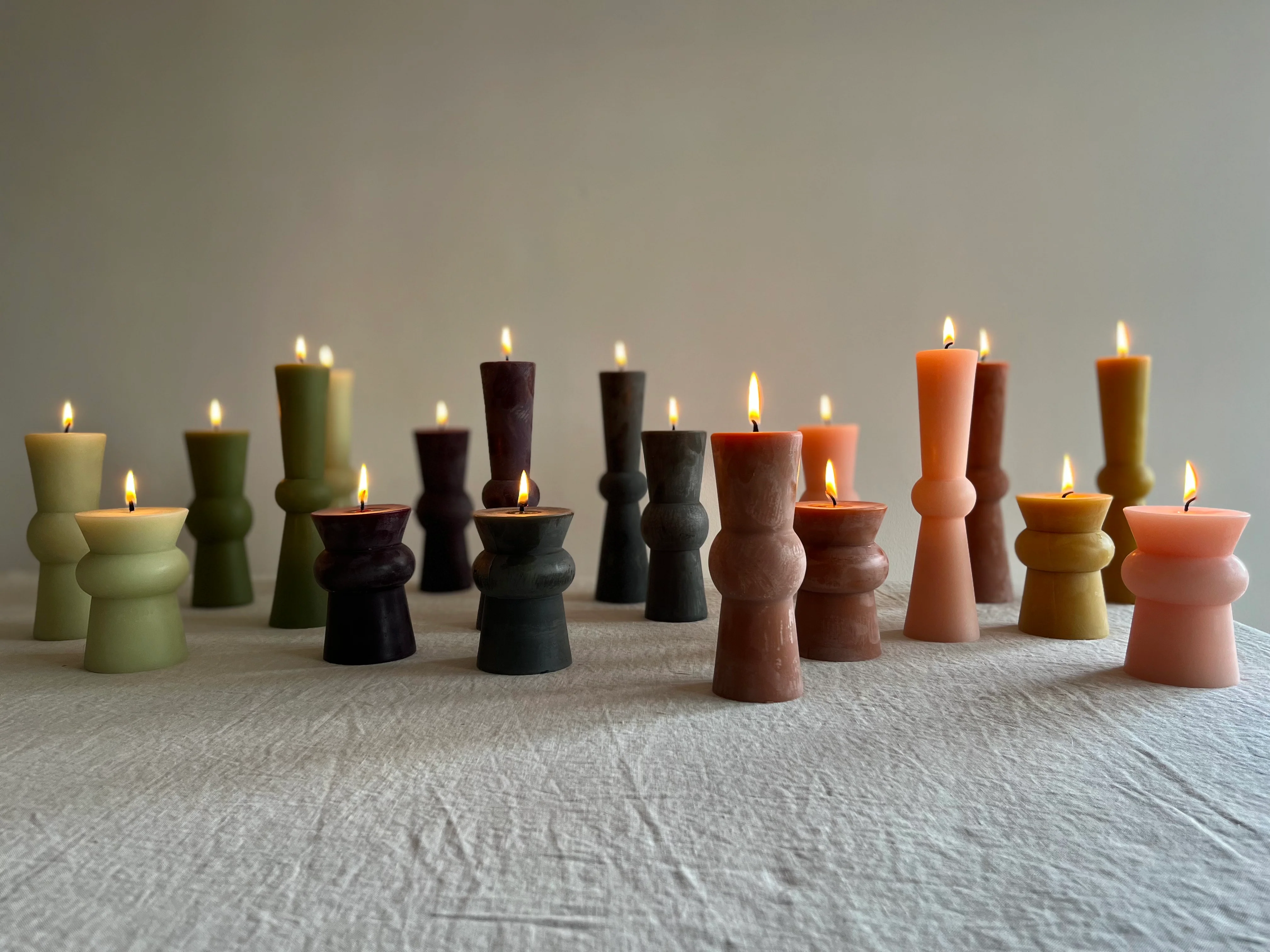 Totem Pillar Candle - Medium Peony - Image 2