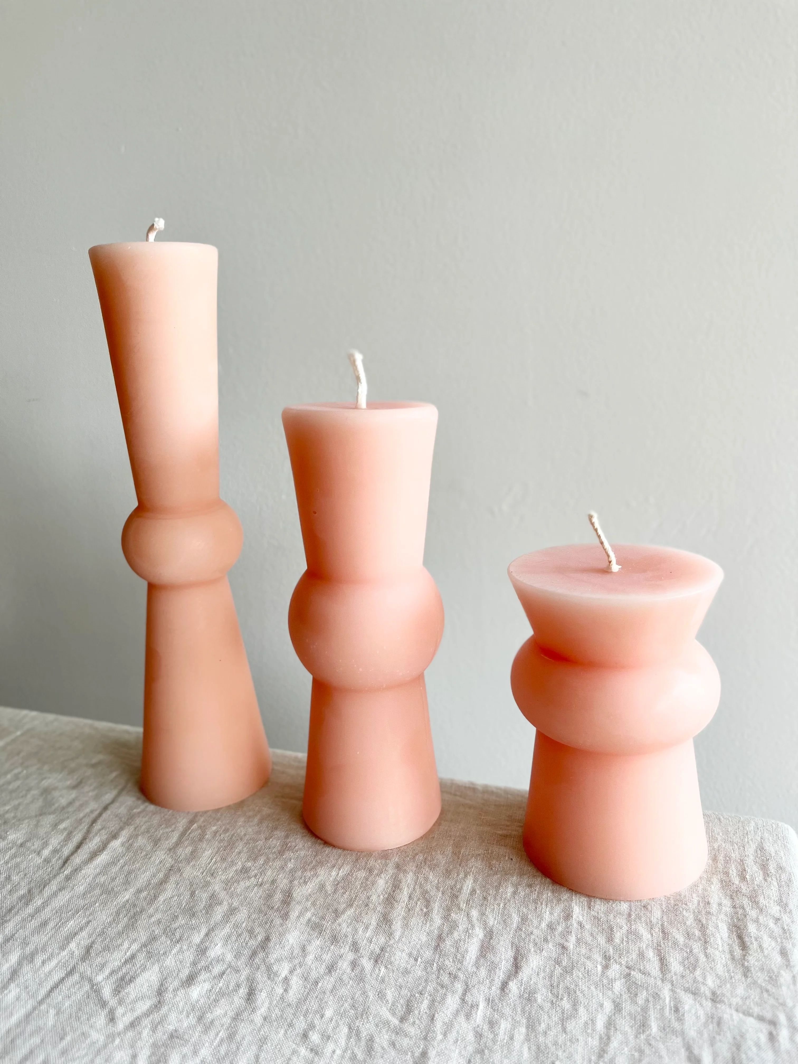 Totem Pillar Candle - Medium Peony - Image 3
